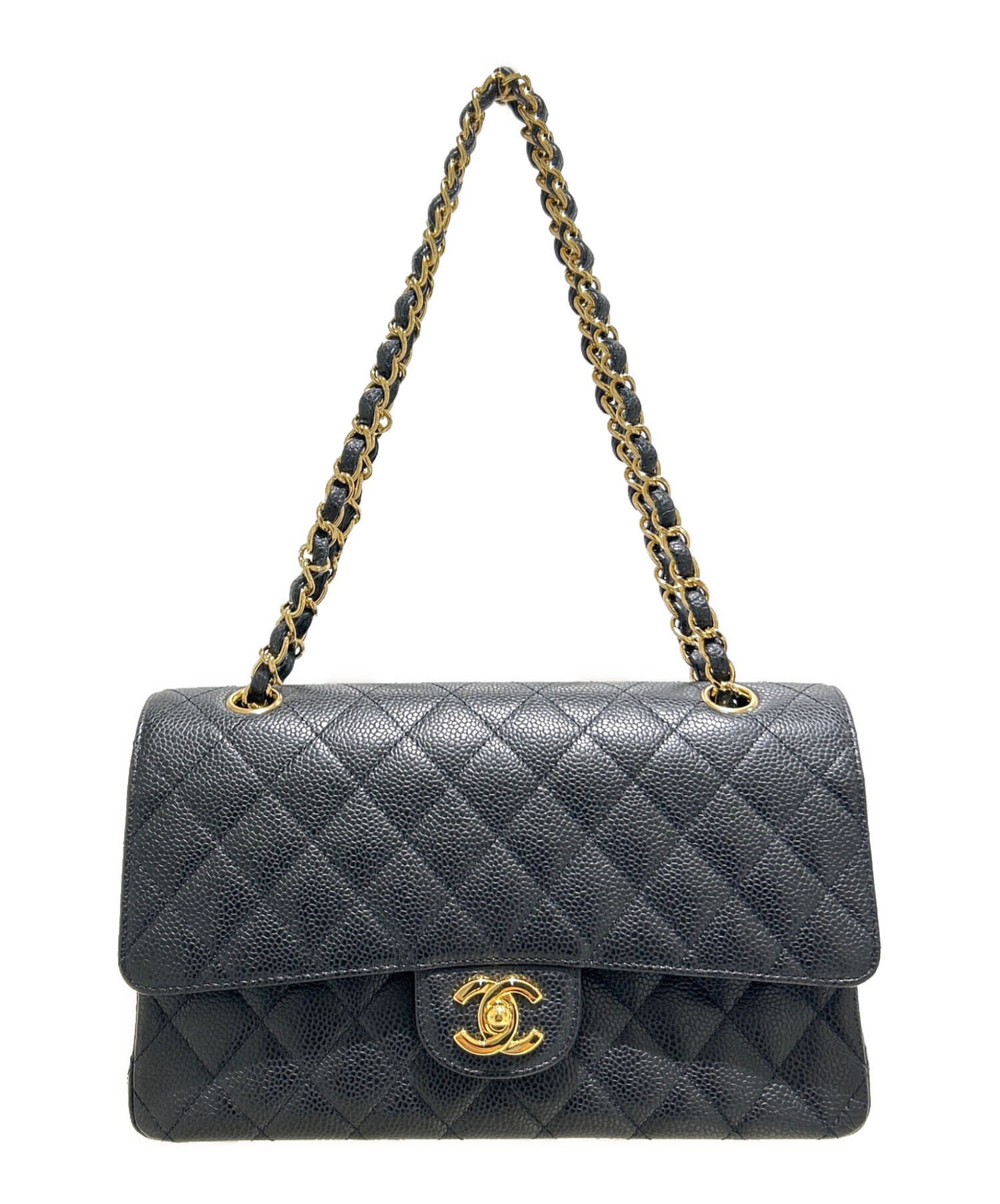 シャネル マトラッセ25 WチェーンWフラップ ショルダーバック ヴィンテージ 中古・古着通販】CHANEL (シャネル) マトラッセ25/Wフラップチェーン