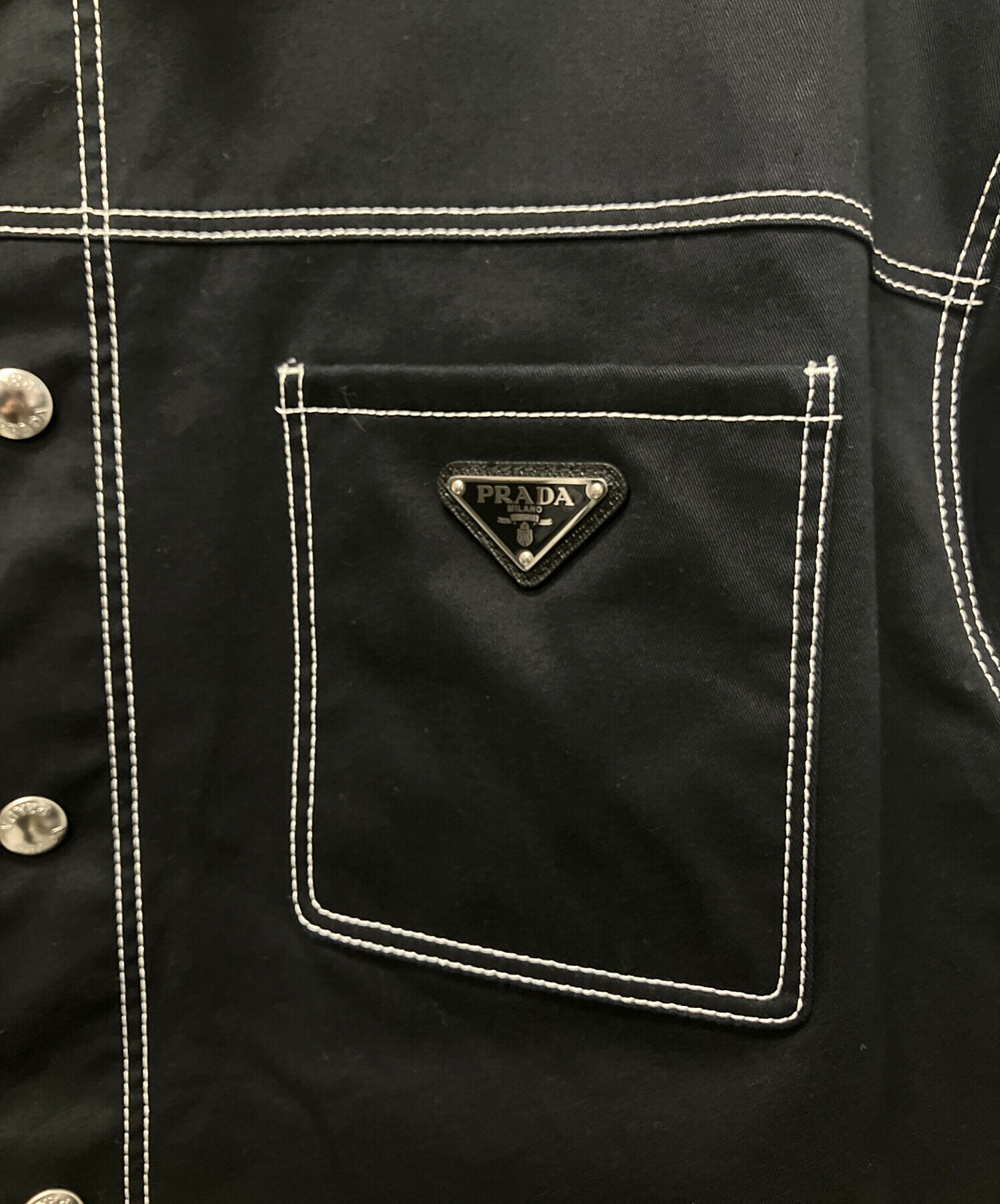 中古・古着通販】PRADA (プラダ) トライアングルロゴシャツジャケット