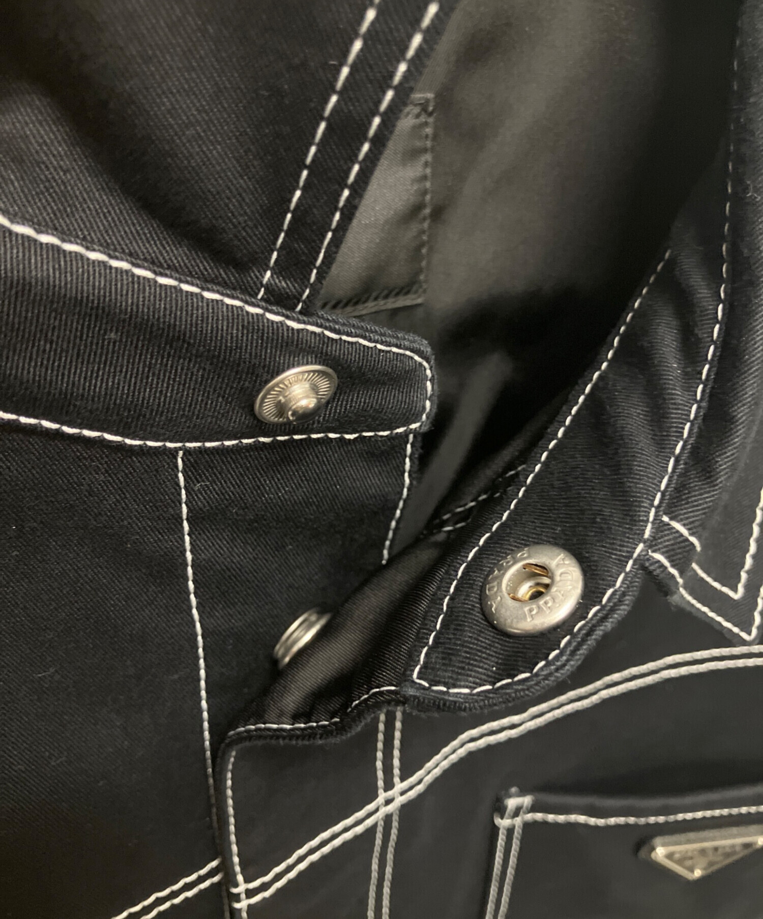中古・古着通販】PRADA (プラダ) トライアングルロゴシャツジャケット