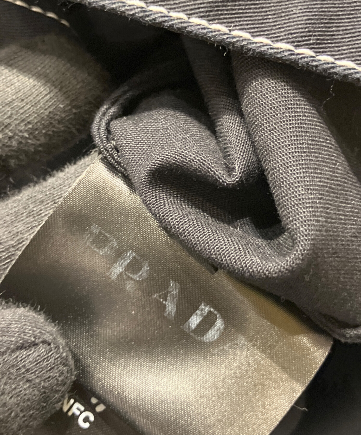 PRADA 2010年秋モデル　コットンストレッチシャツ　袖ラバータグ PRADA 2010年秋モデル コットンストレッチシャツ 袖ラバータグ PRADA