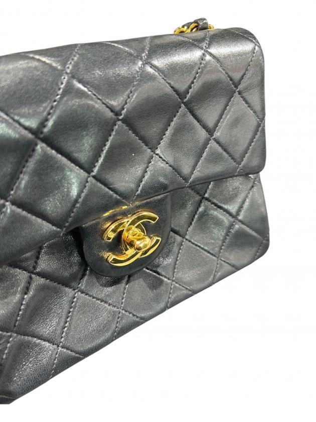 ★SALE【5pc3253】シャネル ショルダーバッグ ミニマトラッセ チェーンショルダー ラムスキン ブラック ゴールド金具【中古】レディース CHANEL（シャネル） ミニマトラッセ チェーンショルダーバッグ