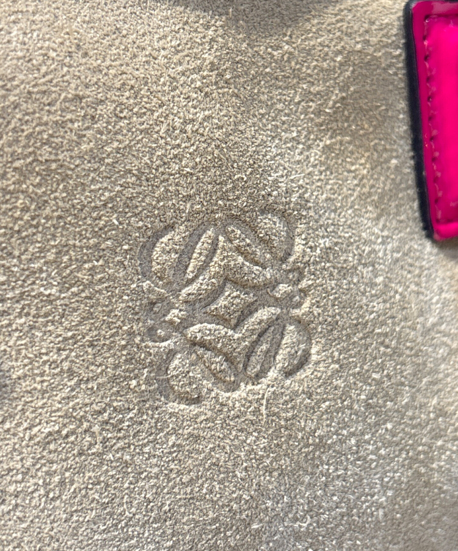 中古・古着通販】LOEWE (ロエベ) スウェードボストンバッグ ベージュ