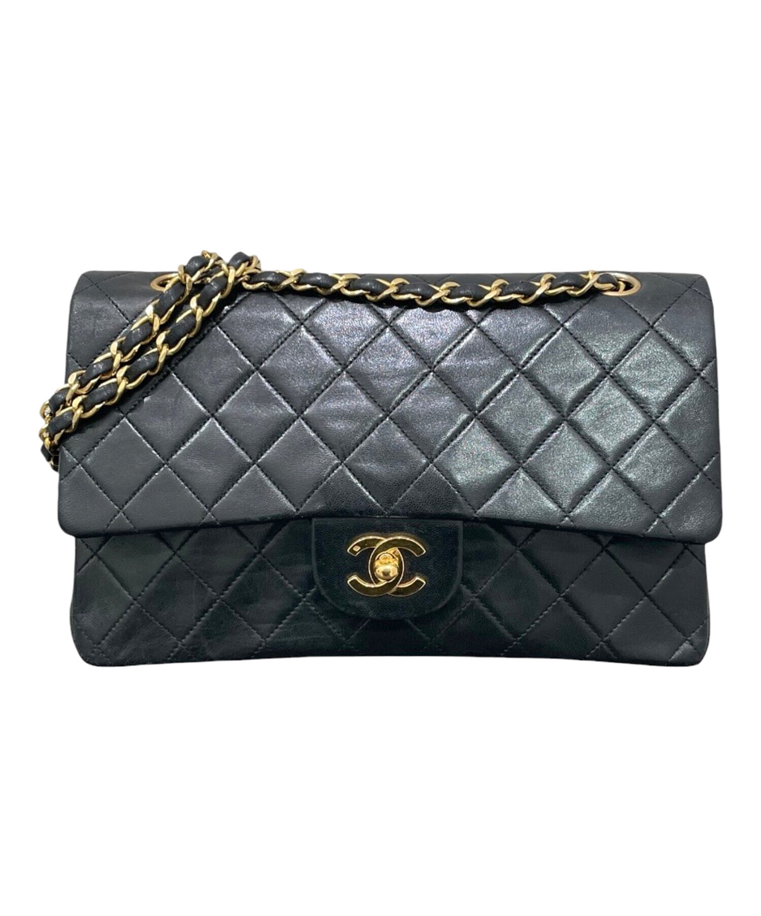 シャネル マトラッセ レディース 【中古】 中古・古着通販】CHANEL (シャネル) マトラッセ25 Wフラップチェーン