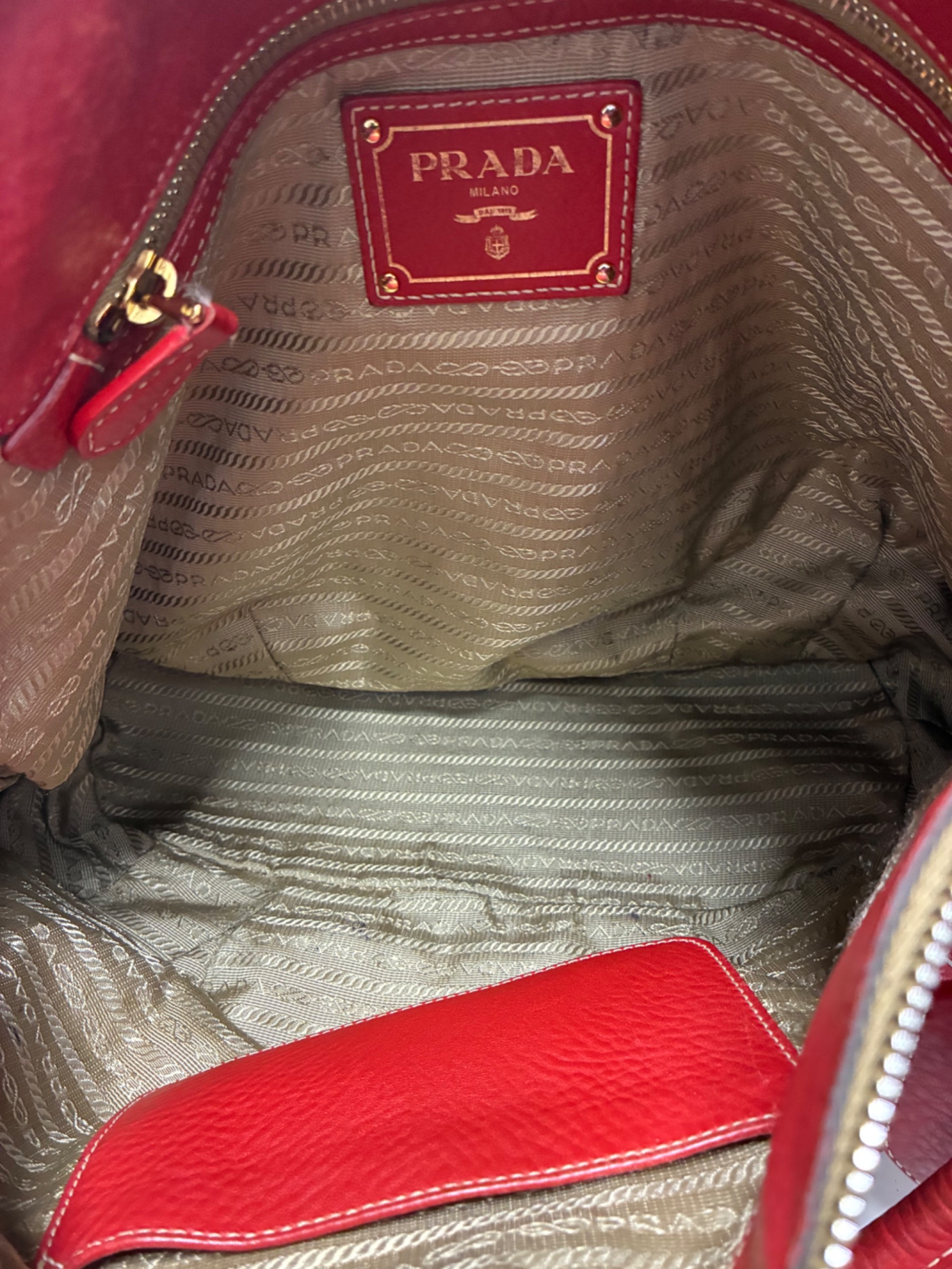 中古・古着通販】PRADA (プラダ) 2WAYショルダーバッグ レッド サイズ