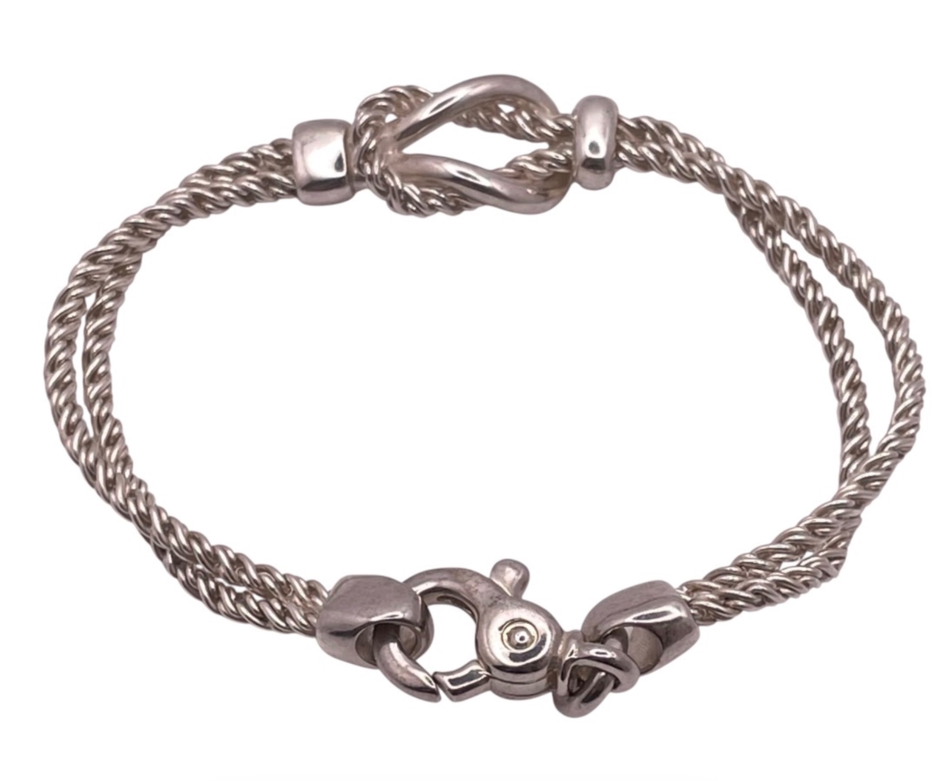 ティファニー ビンテージ センター ノット ブレスレット シルバー925 中古・古着通販】TIFFANY & Co. (ティファニー) ダブルロープ