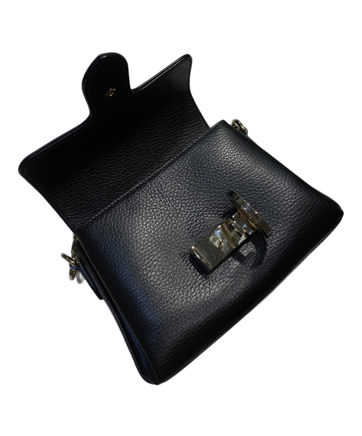 希少 グッチ ショルダーバッグ 2way インターロッキング ブラック レザー 中古・古着通販】GUCCI (グッチ) インターロッキング2WAYショルダー