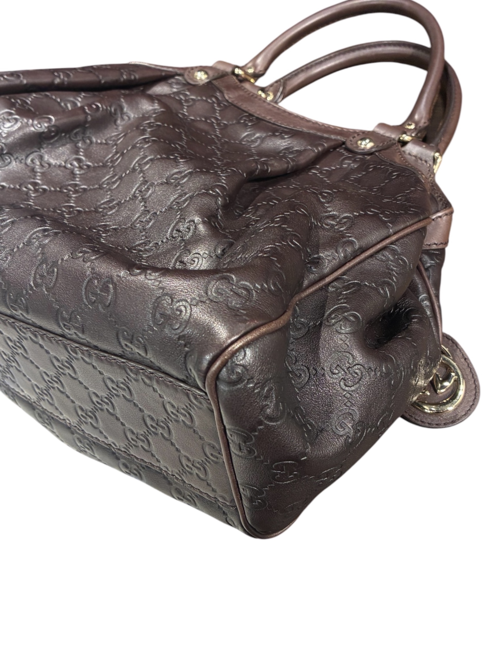中古・古着通販】GUCCI (グッチ) ハンドバッグ/211944 ブラウン サイズ