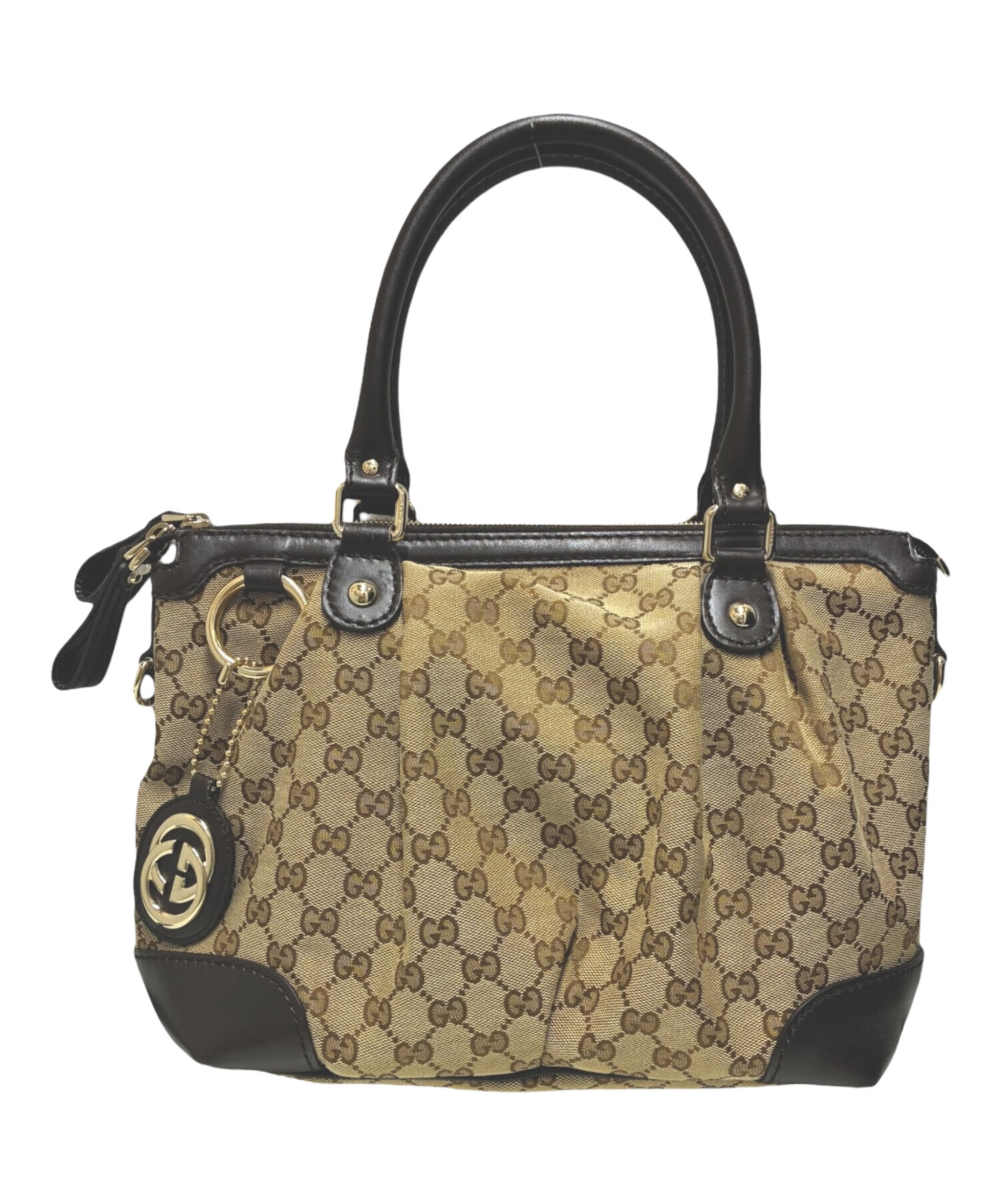 中古・古着通販】GUCCI (グッチ) 2WAYショルダーバッグ ベージュ 