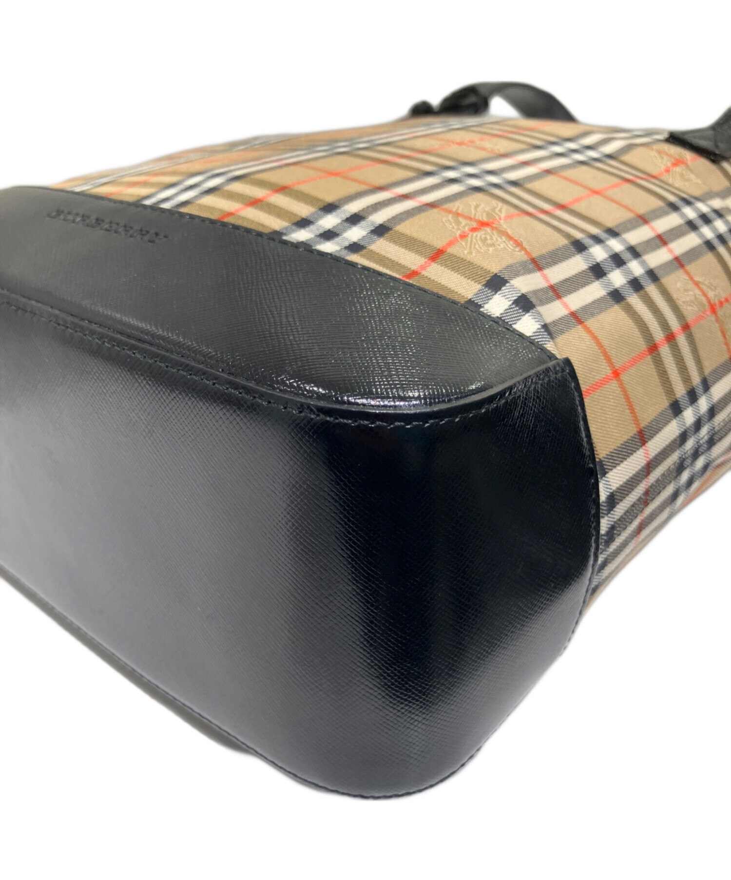 BURBERRY GOLF ノバチェック トートバッグ シューズケース 中古・古着通販】BURBERRY (バーバリー) ノバチェック シャドーホース
