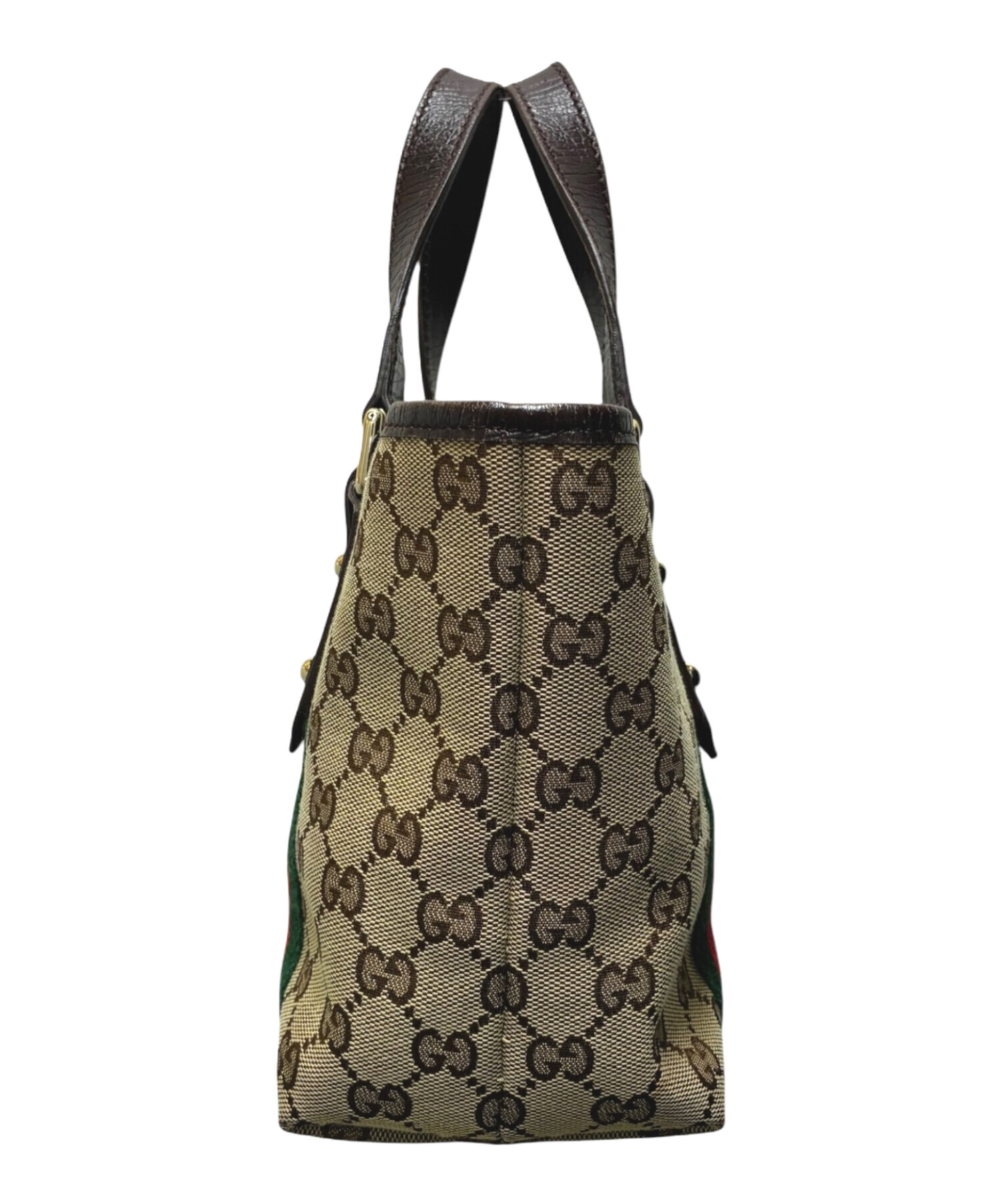 中古・古着通販】GUCCI (グッチ) ハンドバッグ ベージュ×ブラウン