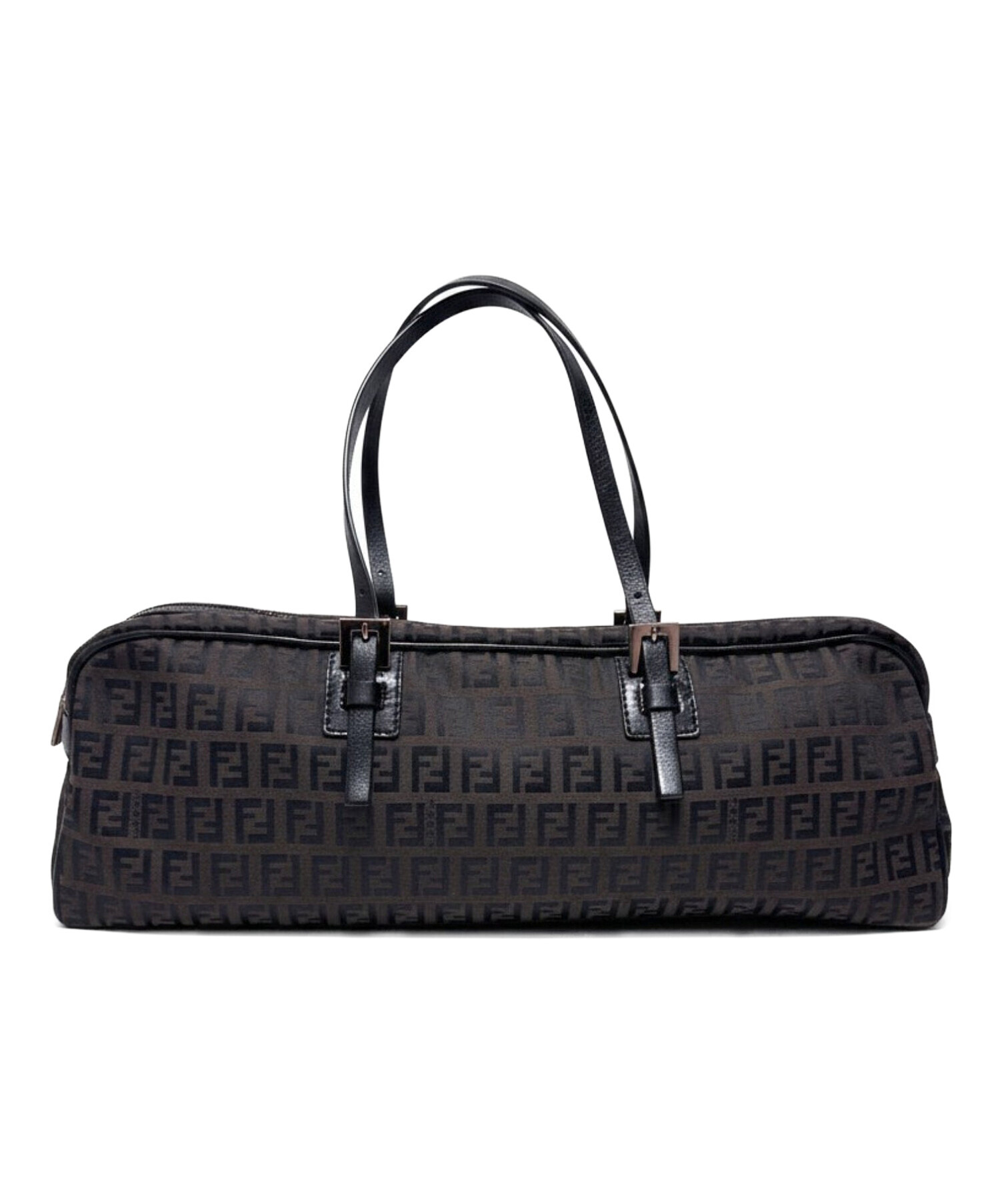 FENDI ブラック ボストンバッグ 中古・古着通販】FENDI (フェンディ) ズッキーノミニボストンバッグ