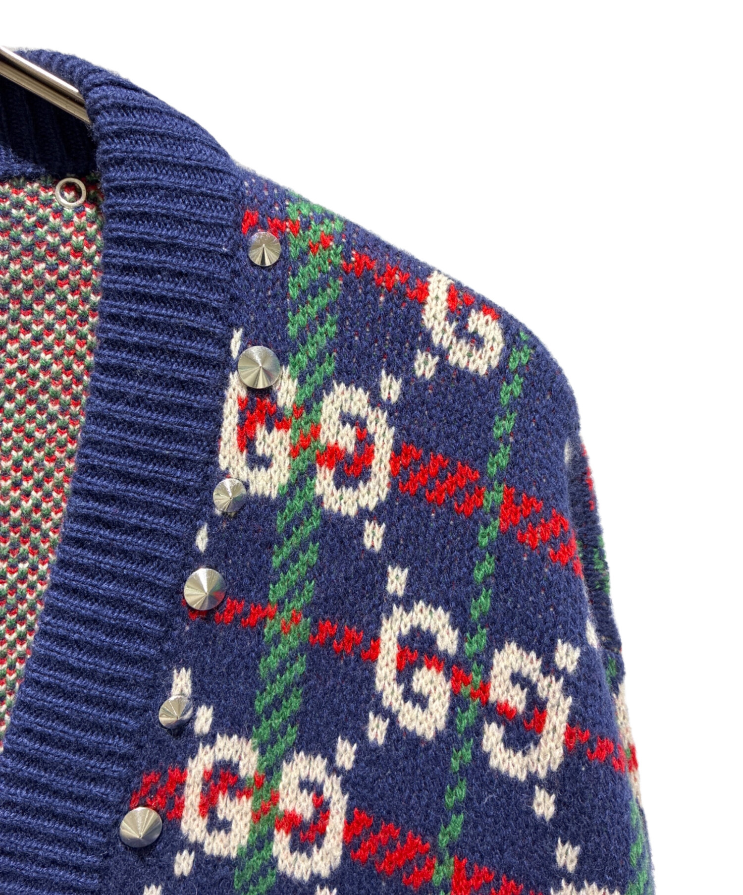 中古・古着通販】GUCCI (グッチ) GG Studs Cardigan/GGスタッズ