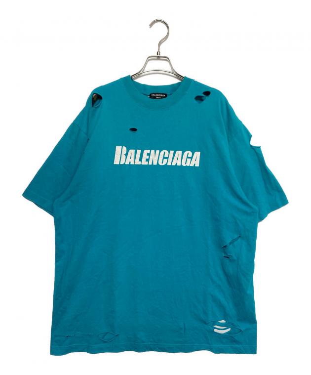 中古・古着通販】BALENCIAGA (バレンシアガ) デストロイ加工ロゴT