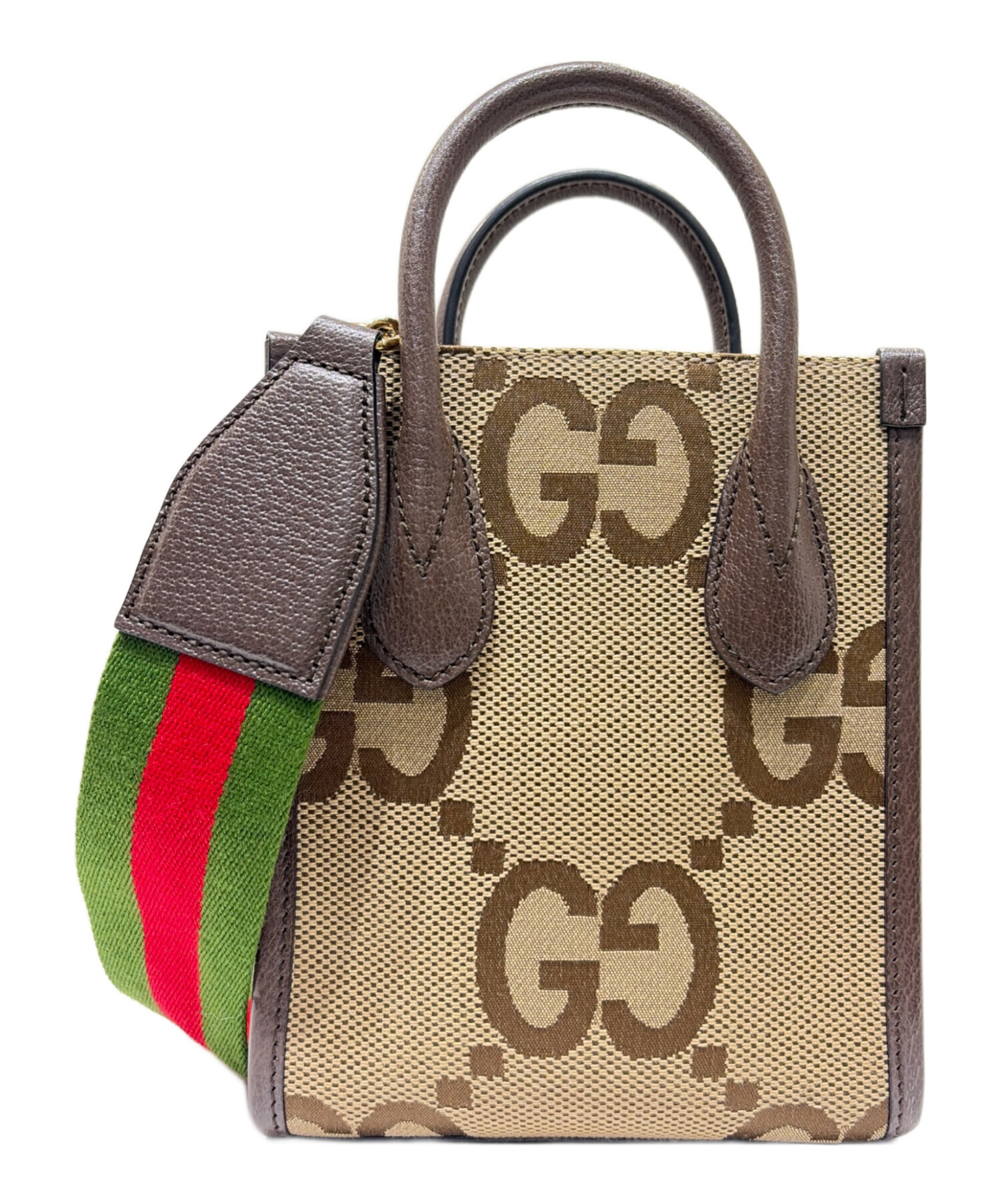ボブGucci GGロゴ ショルダーバッグ ベージュ 中古・古着通販】GUCCI (グッチ) グッチ ジャンボGG ショルダー