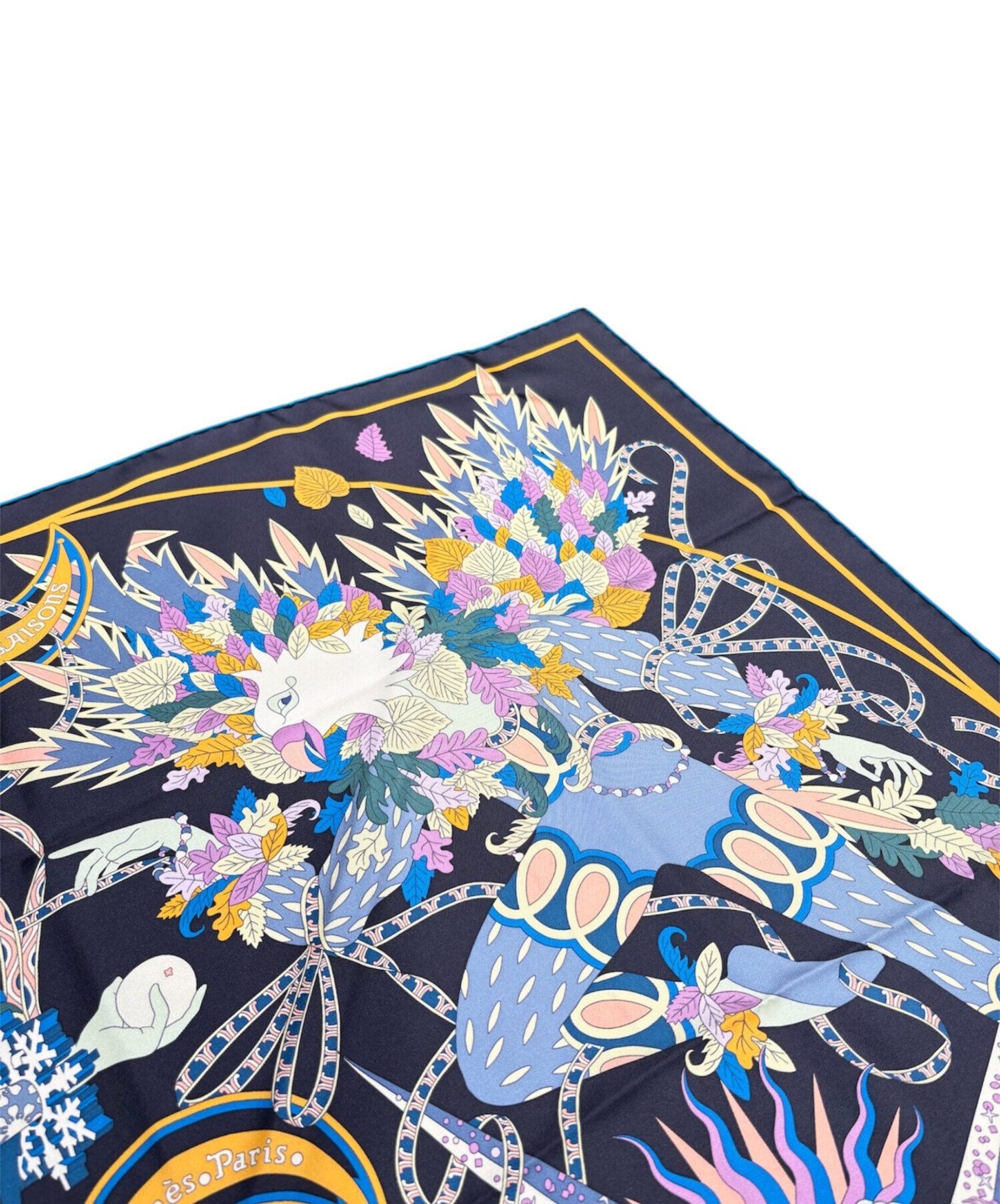 HERMES カレ90 シルクスカーフ 四季の祭典 中古・古着通販】HERMES (エルメス) シルクスカーフ/カレ90/Le Sacre