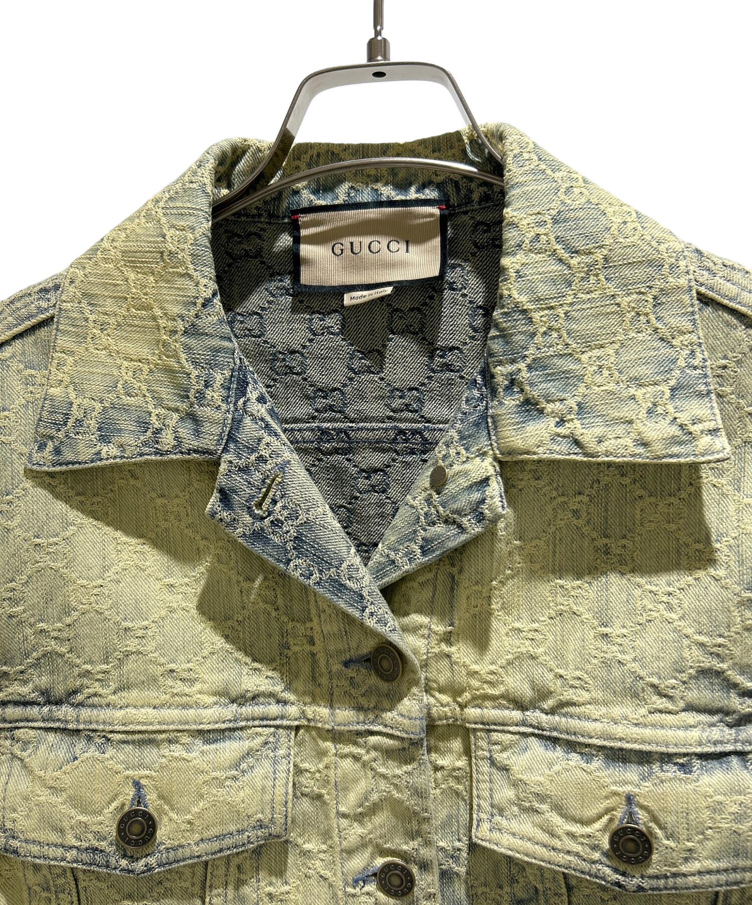 グッチ　ジャケット 中古・古着通販】GUCCI (グッチ) GG Jacquard Denim Jacket/GG