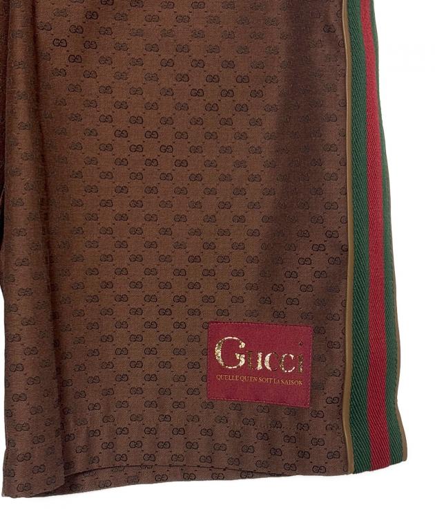 中古・古着通販】GUCCI (グッチ) GGハーフパンツ ブラウン サイズ:XS