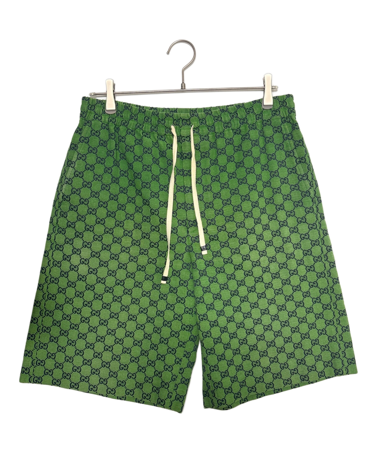 【超美品】GUCCI GGキャンバス ショートパンツ 中古・古着通販】GUCCI (グッチ) GGキャンバスハーフパンツ グリーン