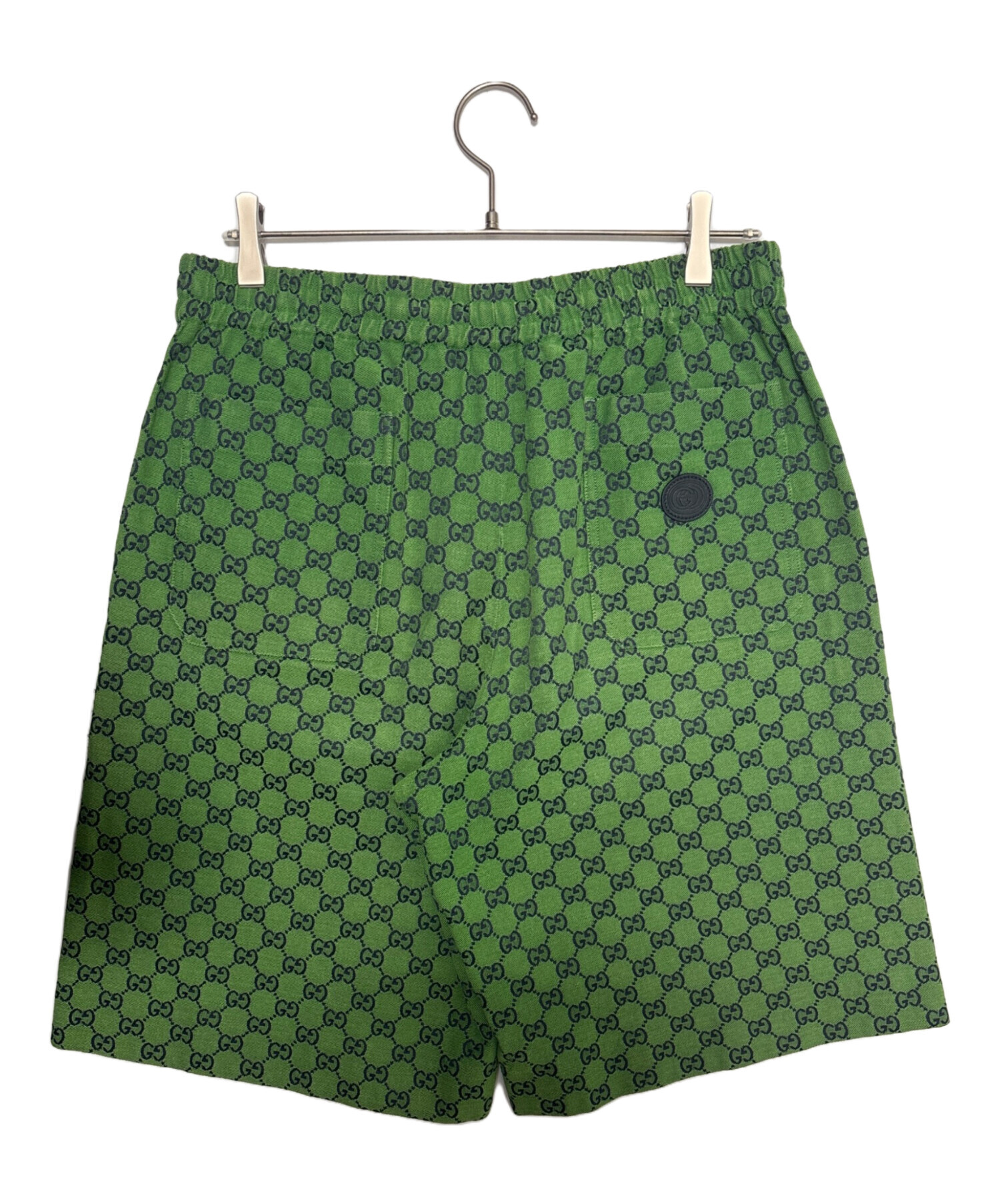 中古・古着通販】GUCCI (グッチ) GGキャンバスハーフパンツ グリーン