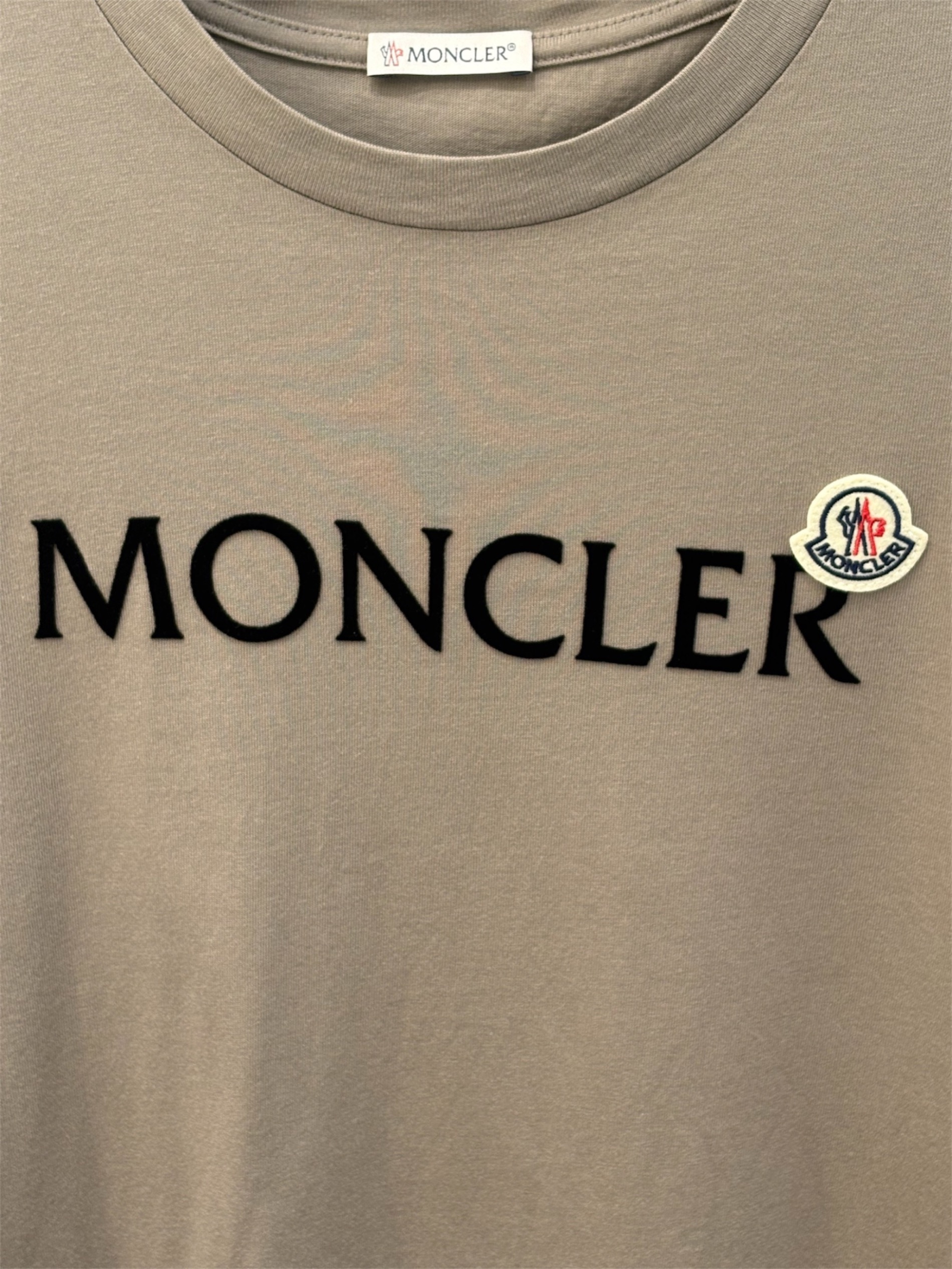 中古・古着通販】MONCLER (モンクレール) ロゴTシャツ ベージュ サイズ 
