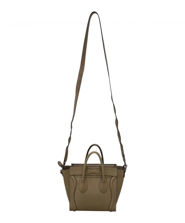 中古・古着通販】CELINE (セリーヌ) ラゲージ ナノショッパー ベージュ