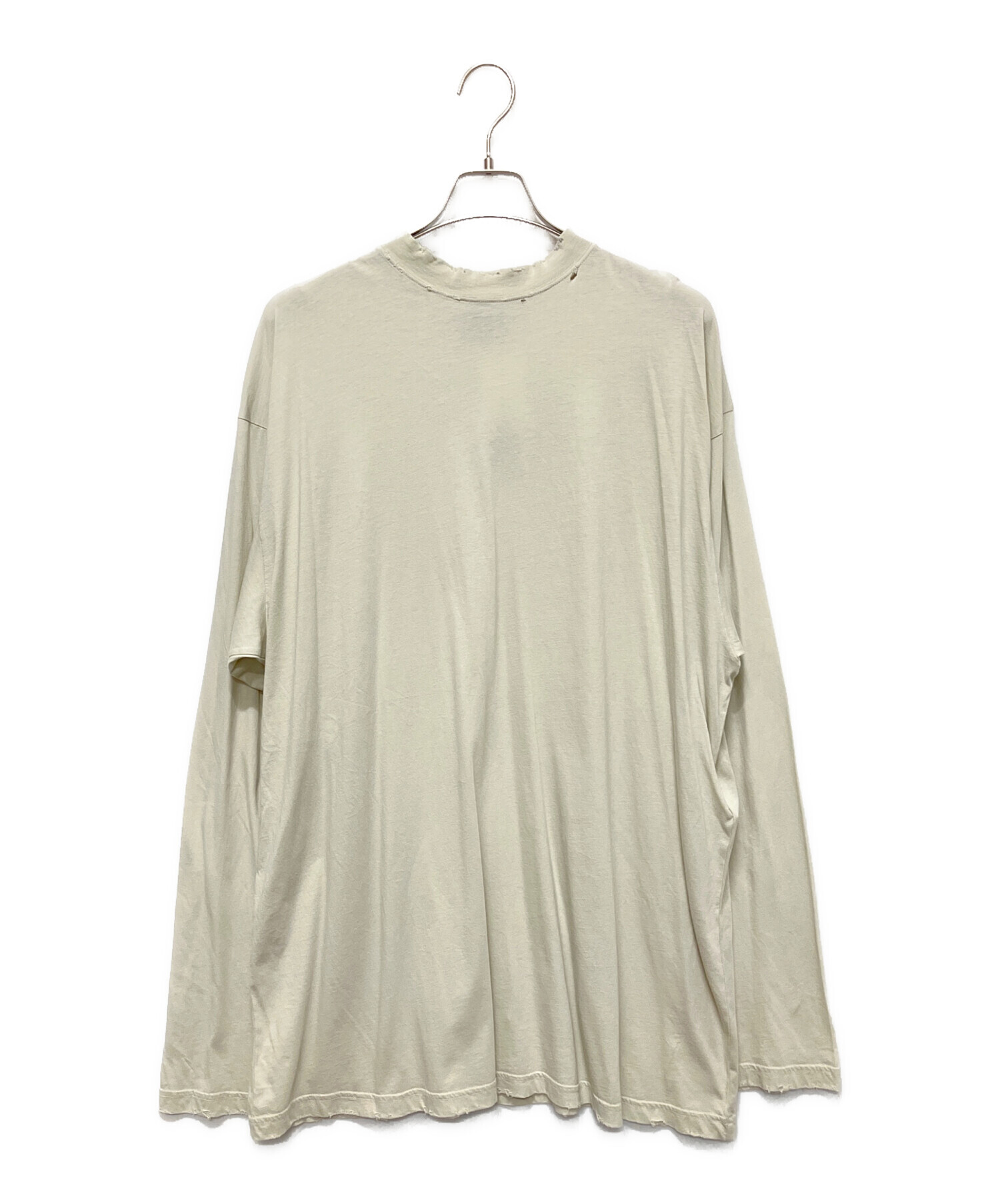 BALENCIAGAデストロイ ダメージ加工 ロンT ワイド カットソー 中古・古着通販】BALENCIAGA (バレンシアガ) ダメージ加工ロング