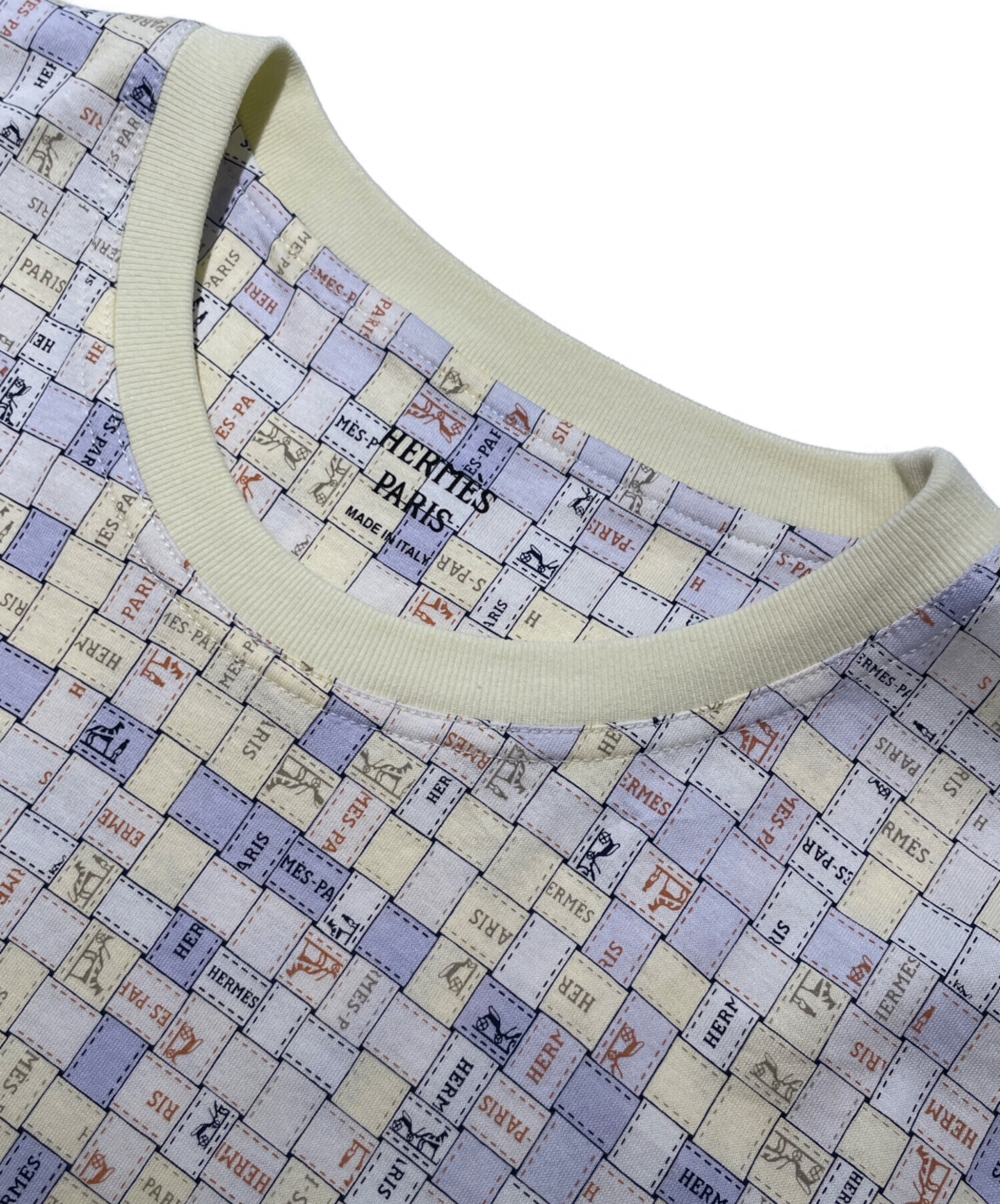 中古・古着通販】HERMES (エルメス) ボルデュックチェックTシャツ