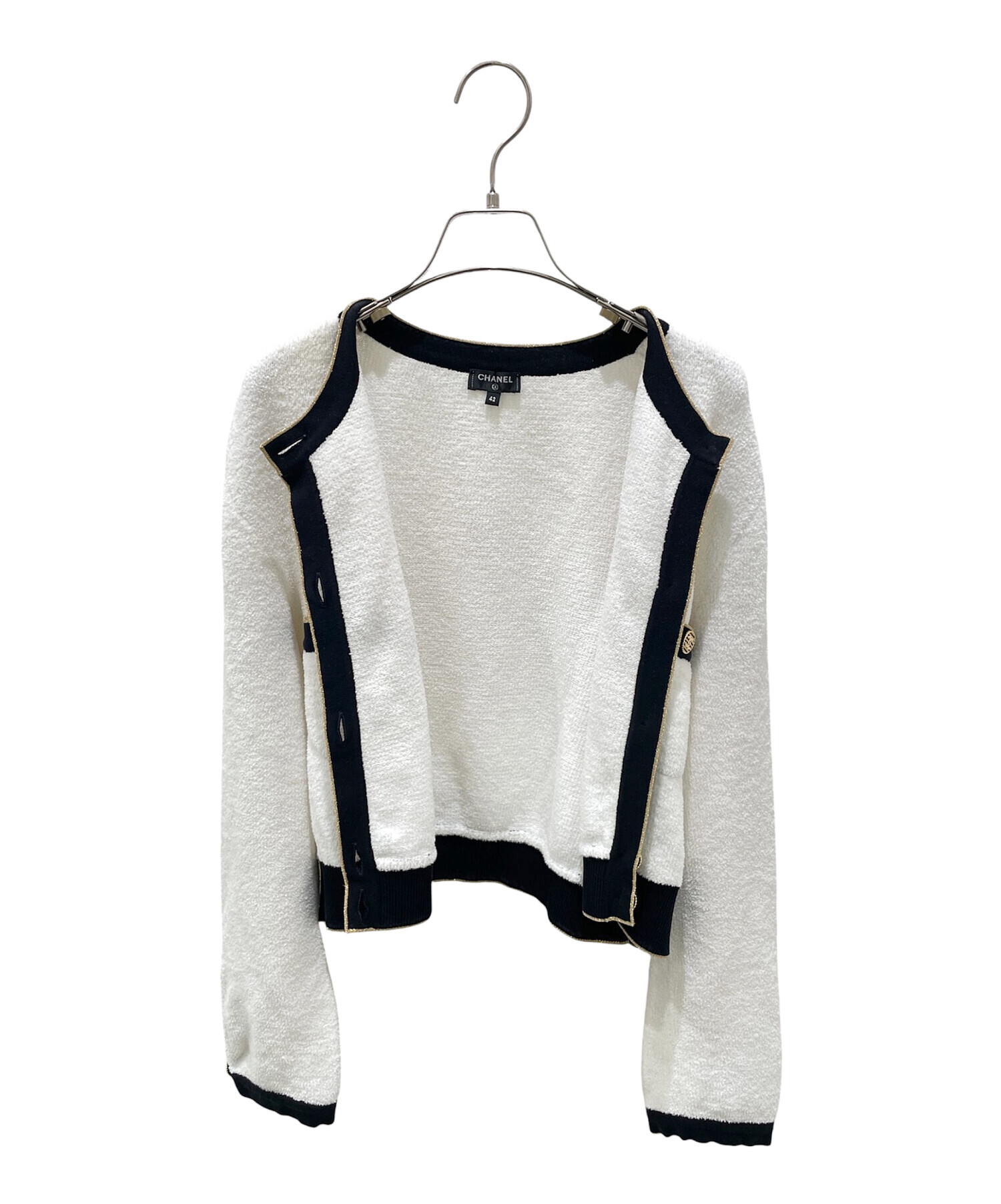 レア　シャネル 綿パイルジャケット　オールドシャネル vintage 中古・古着通販】CHANEL (シャネル) P60 ココボタンパイルジャケット