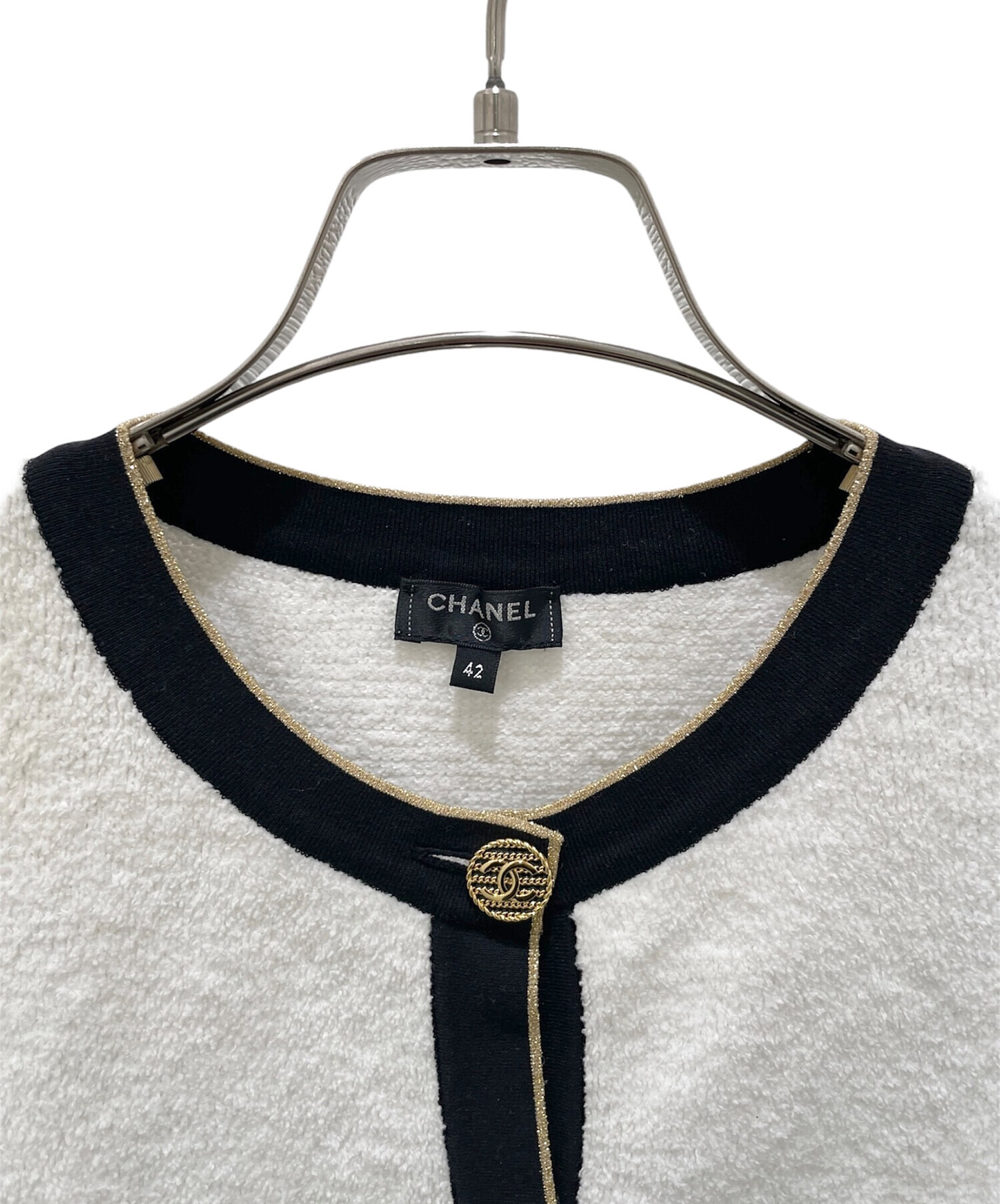 中古・古着通販】CHANEL (シャネル) P60 ココボタンパイルジャケット