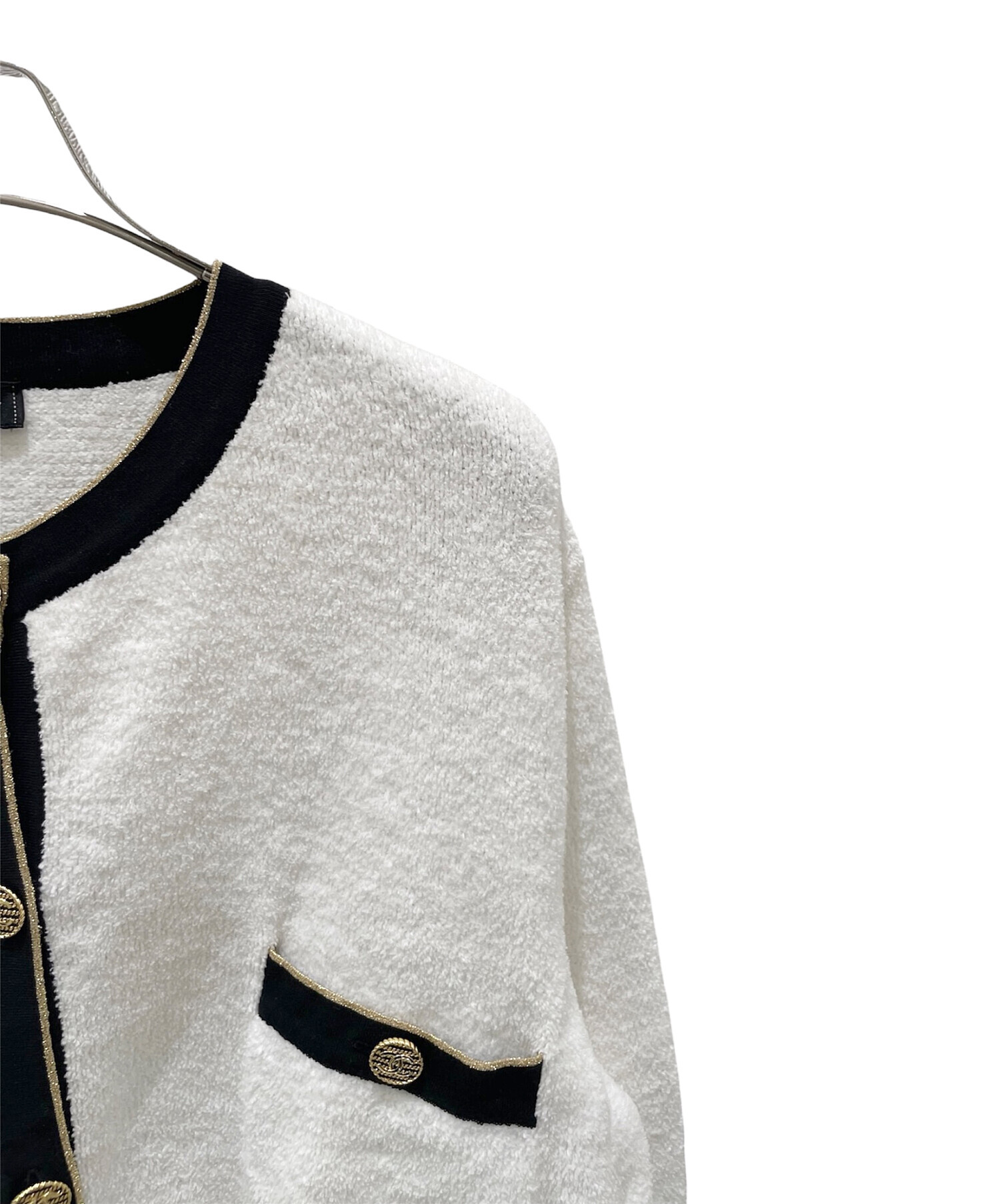 中古・古着通販】CHANEL (シャネル) P60 ココボタンパイルジャケット