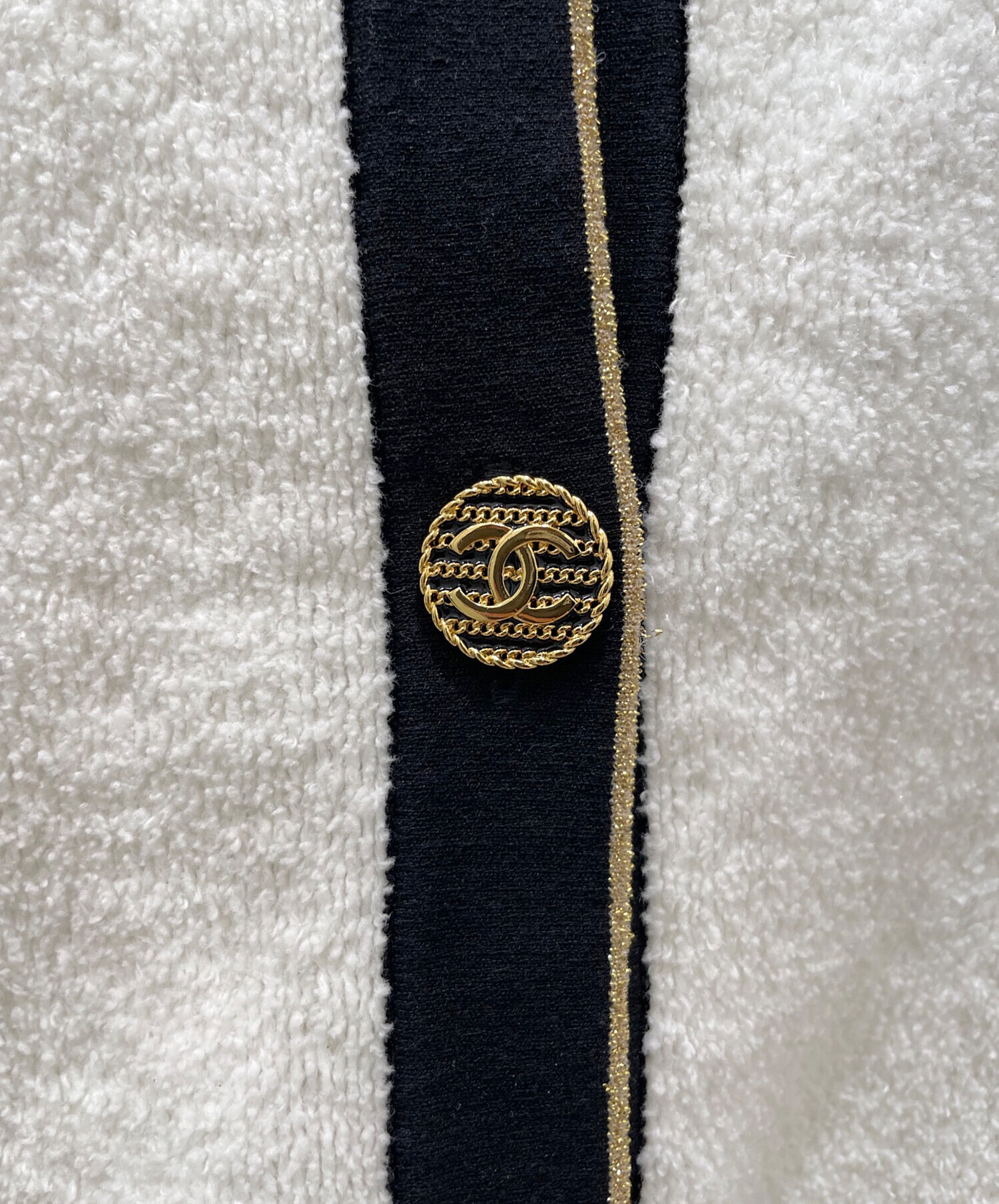 中古・古着通販】CHANEL (シャネル) P60 ココボタンパイルジャケット