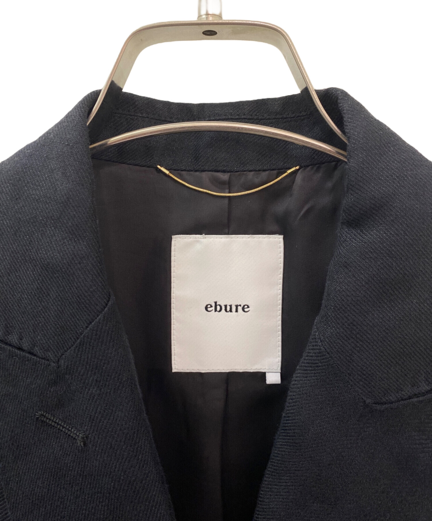 中古・古着通販】ebure (エブール) リネンダブルブレザー ブラック