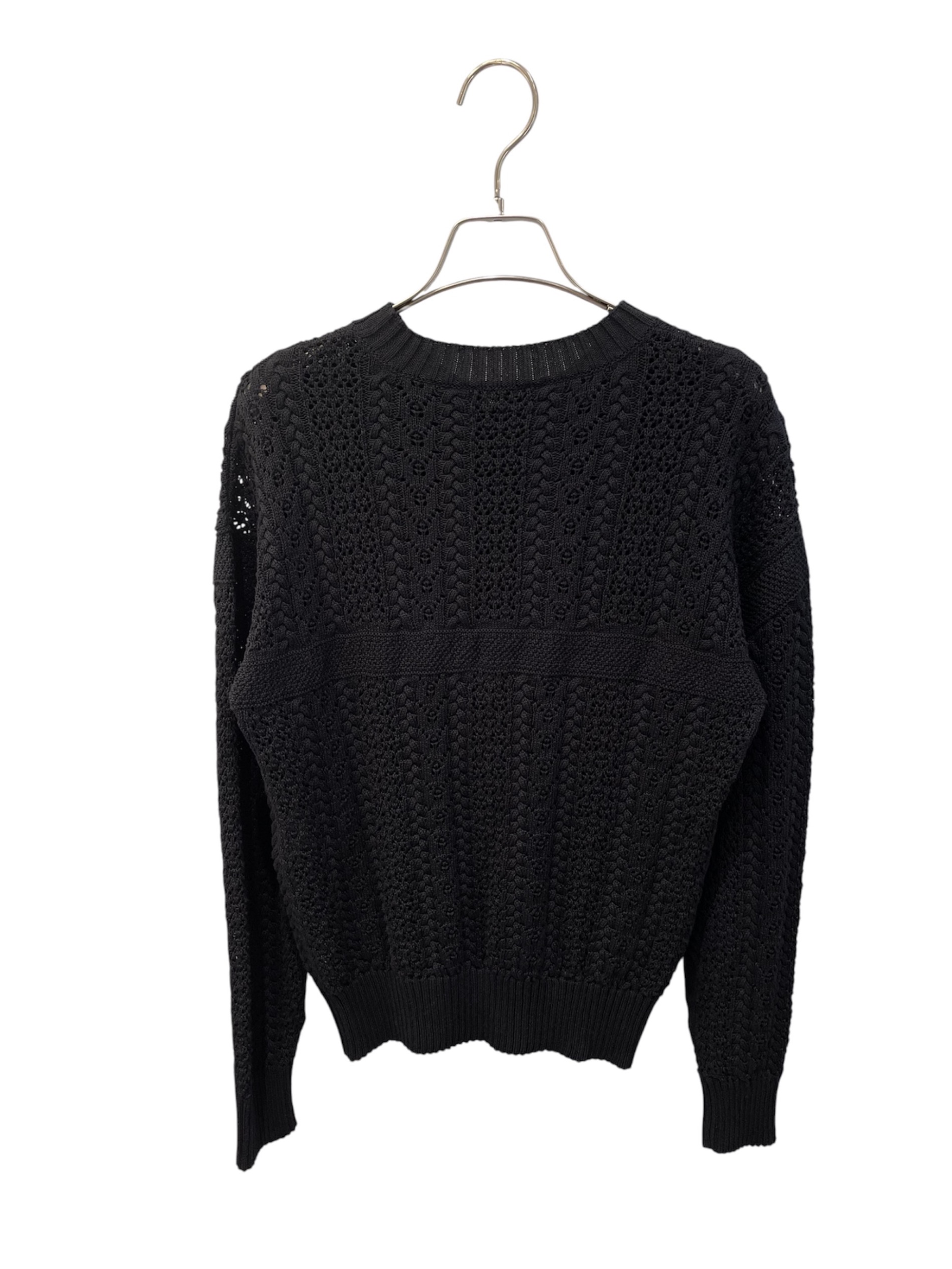 中古・古着通販】CHANEL (シャネル) コットンレースニット ブラック 
