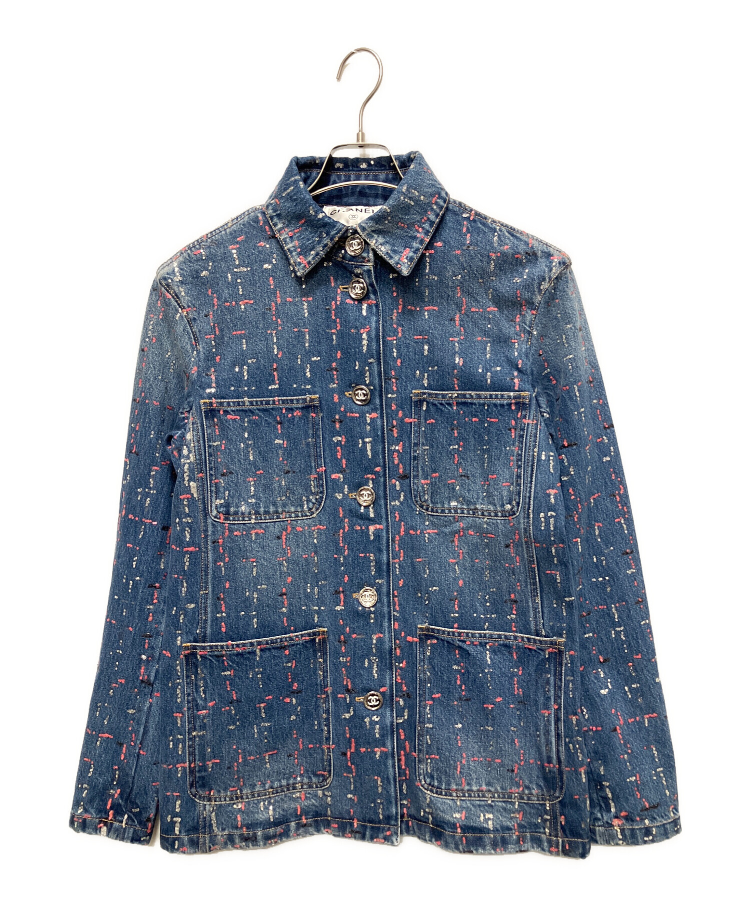 中古・古着通販】CHANEL (シャネル) スパンコールデニムカバーオール