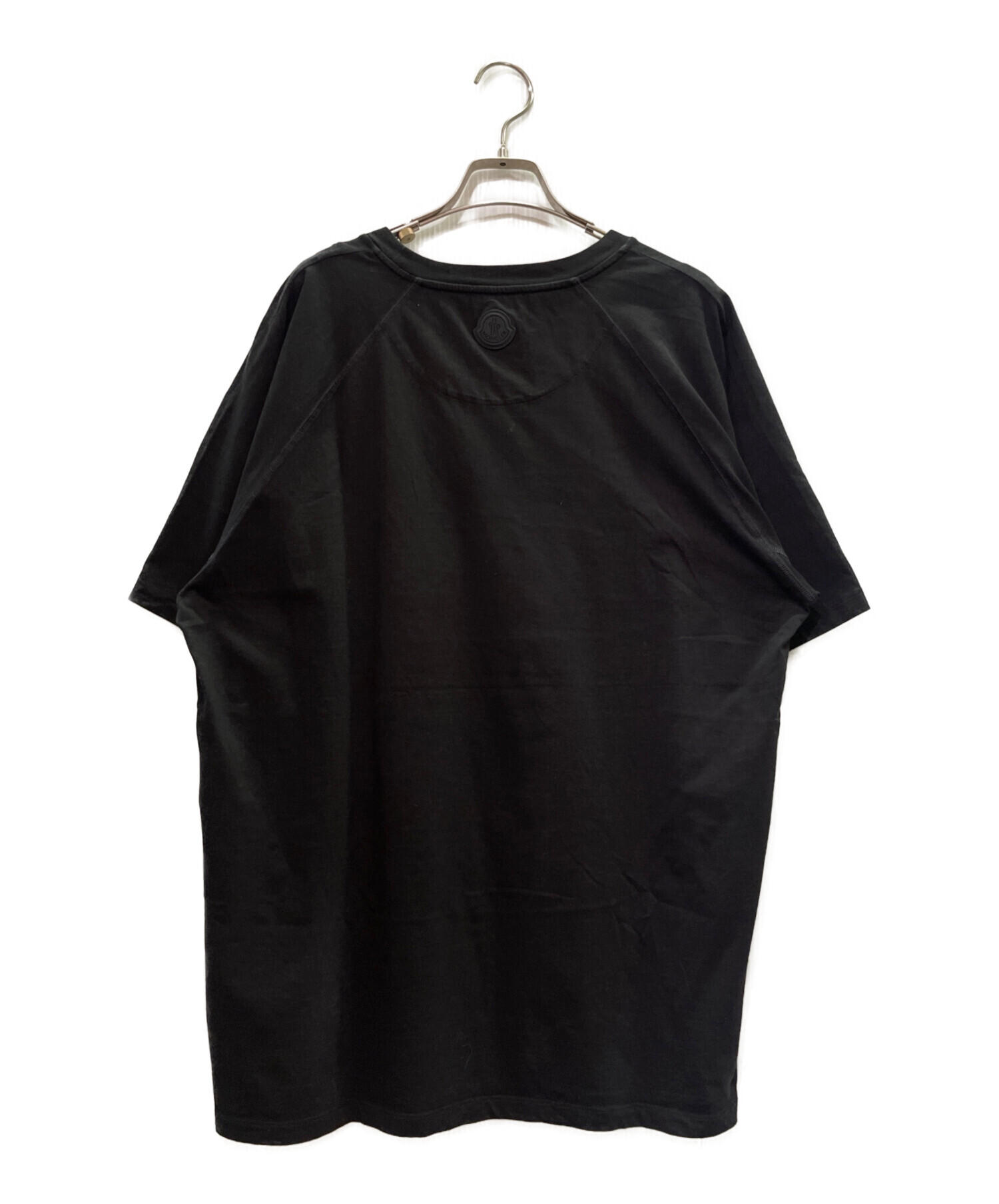 Moncler 黒 半袖チュニック 中古・古着通販】MONCLER (モンクレール) アーチラオゴ半袖Tシャツ