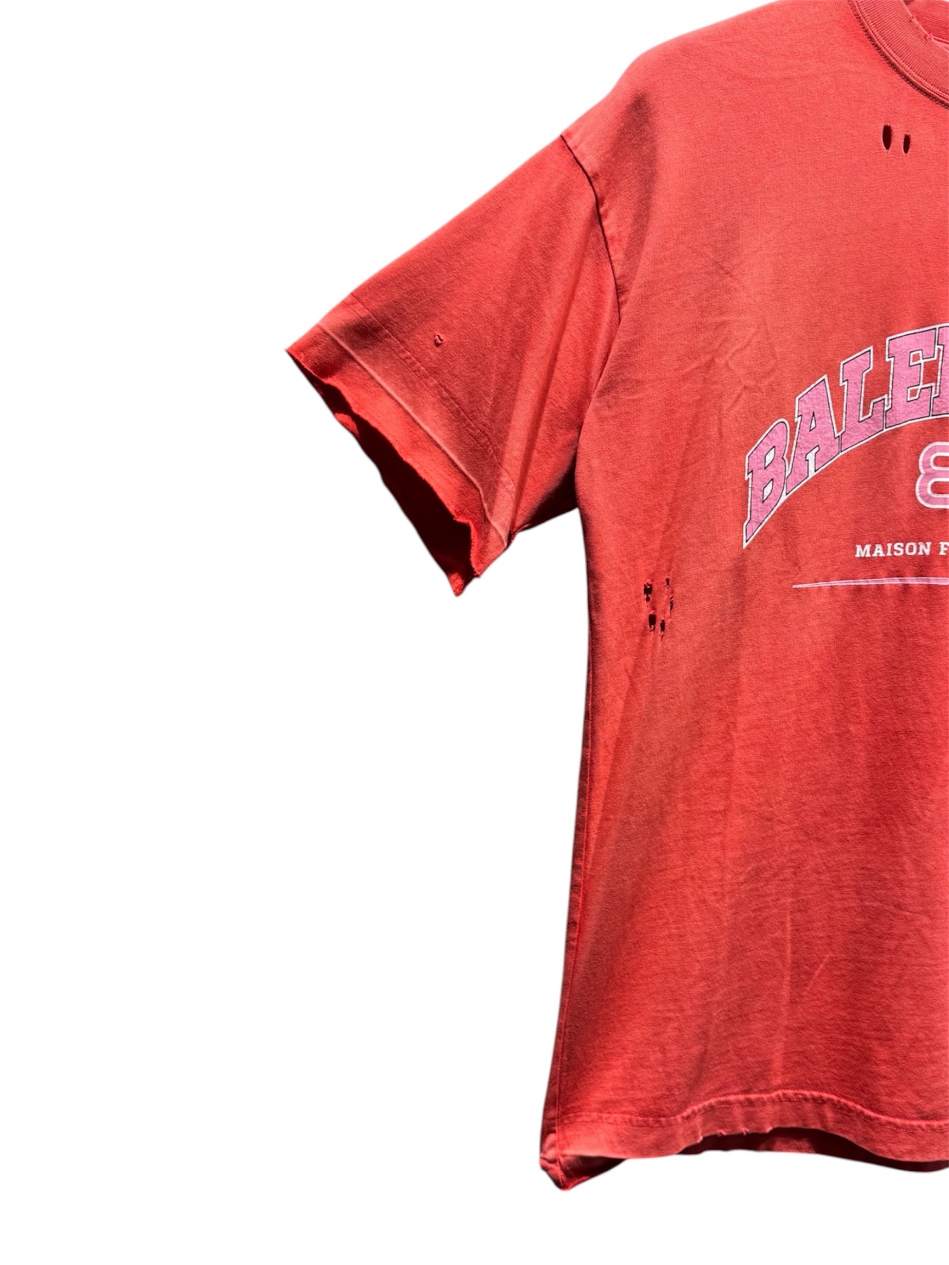中古・古着通販】BALENCIAGA (バレンシアガ) ダメージ加工カレッジロゴ