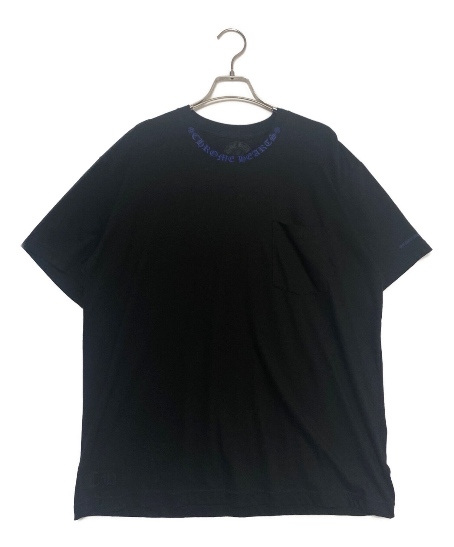 希少　クロムハーツ　Tシャツ M 古着　ネイビー 中古・古着通販】CHROME HEARTS (クロムハーツ) ネックロゴTシャツ