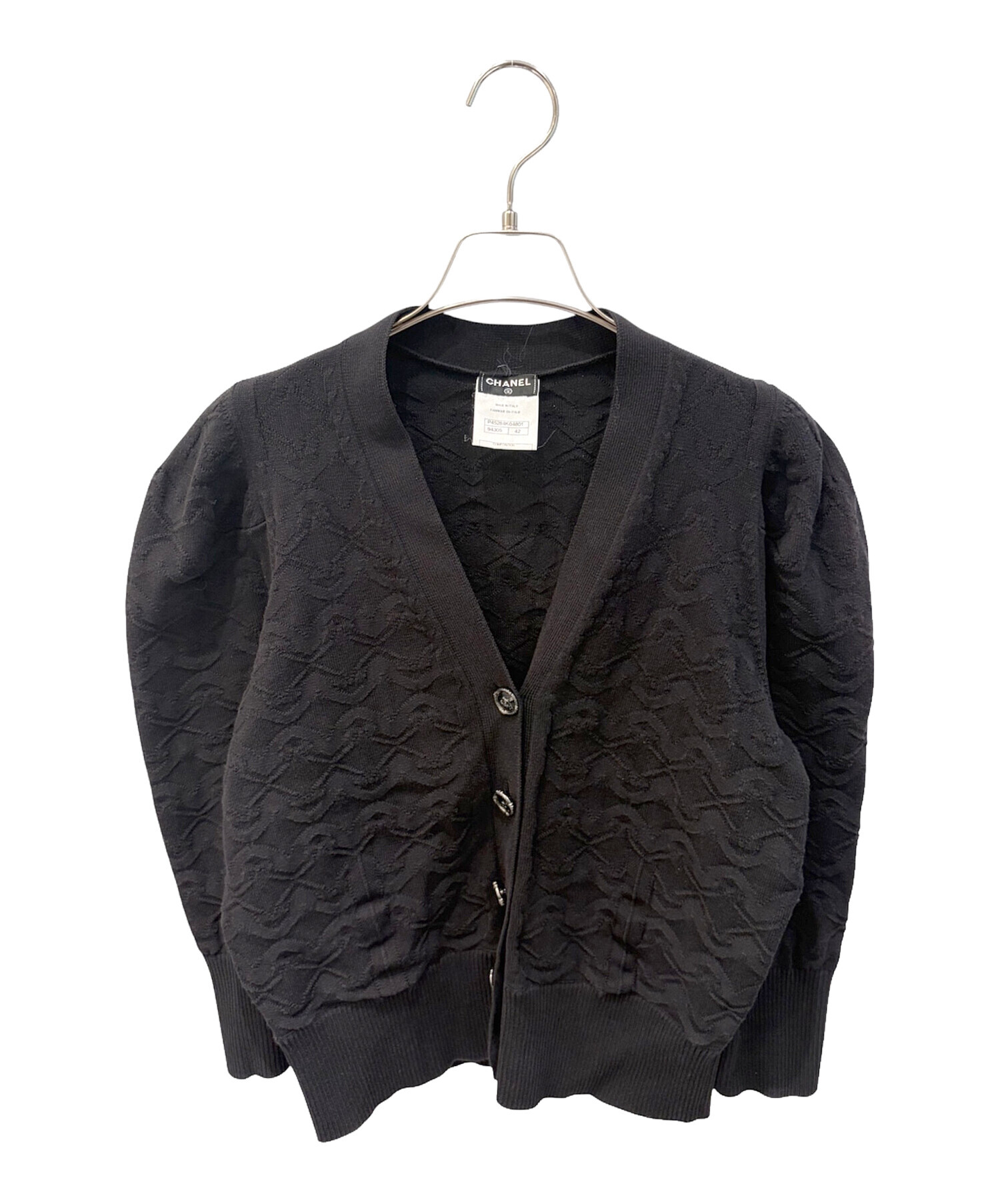 【極美品】シャネル CHANEL カーディガン ココマーク ココボタン 42 中古・古着通販】CHANEL (シャネル) ココマークボタン Vネック