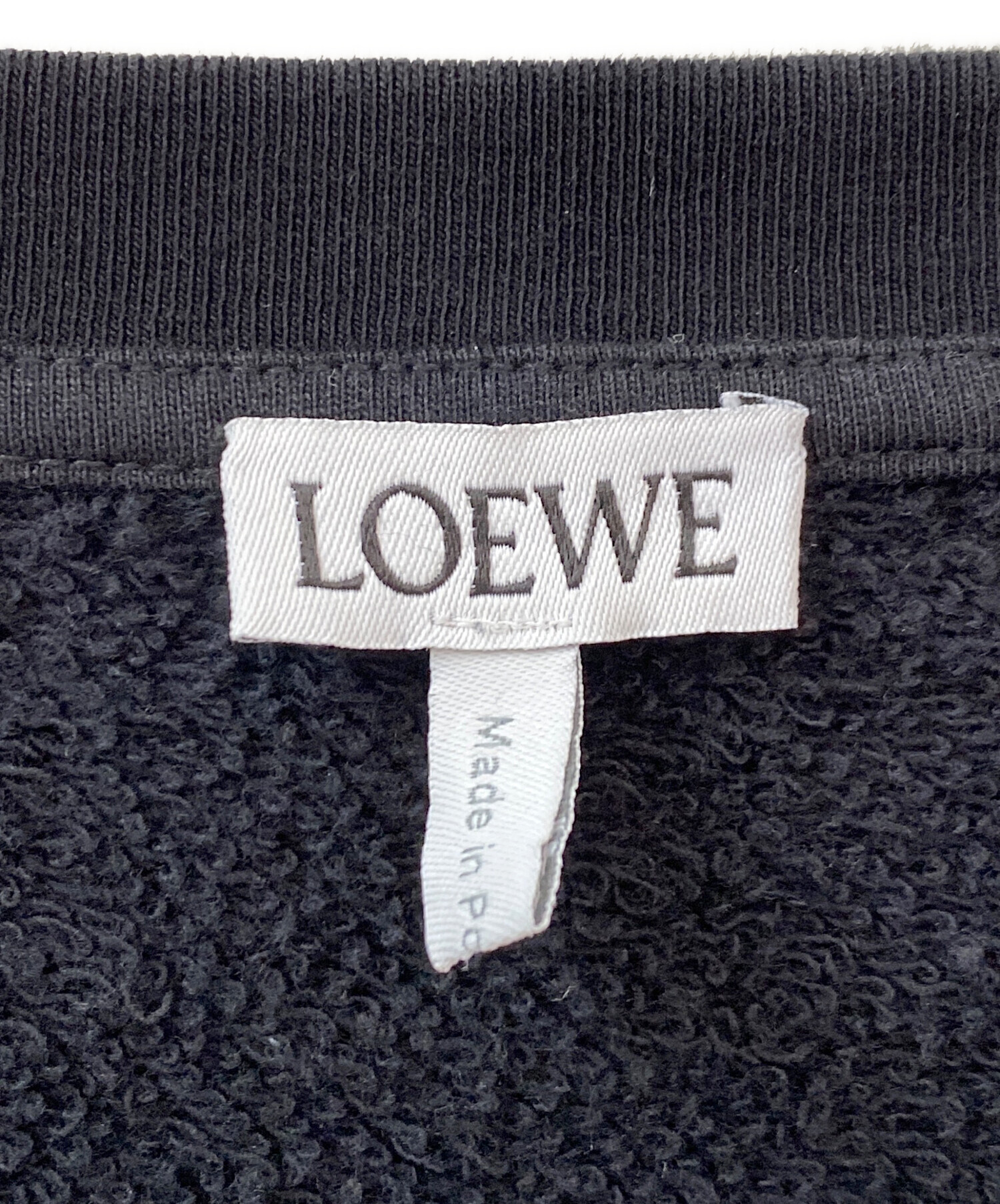 中古・古着通販】LOEWE (ロエベ) 刺繍スウェット ブラック サイズ:S