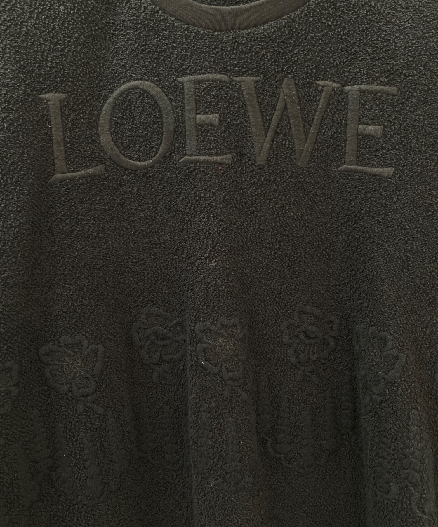 中古・古着通販】LOEWE (ロエベ) 刺繍スウェット ブラック サイズ:S