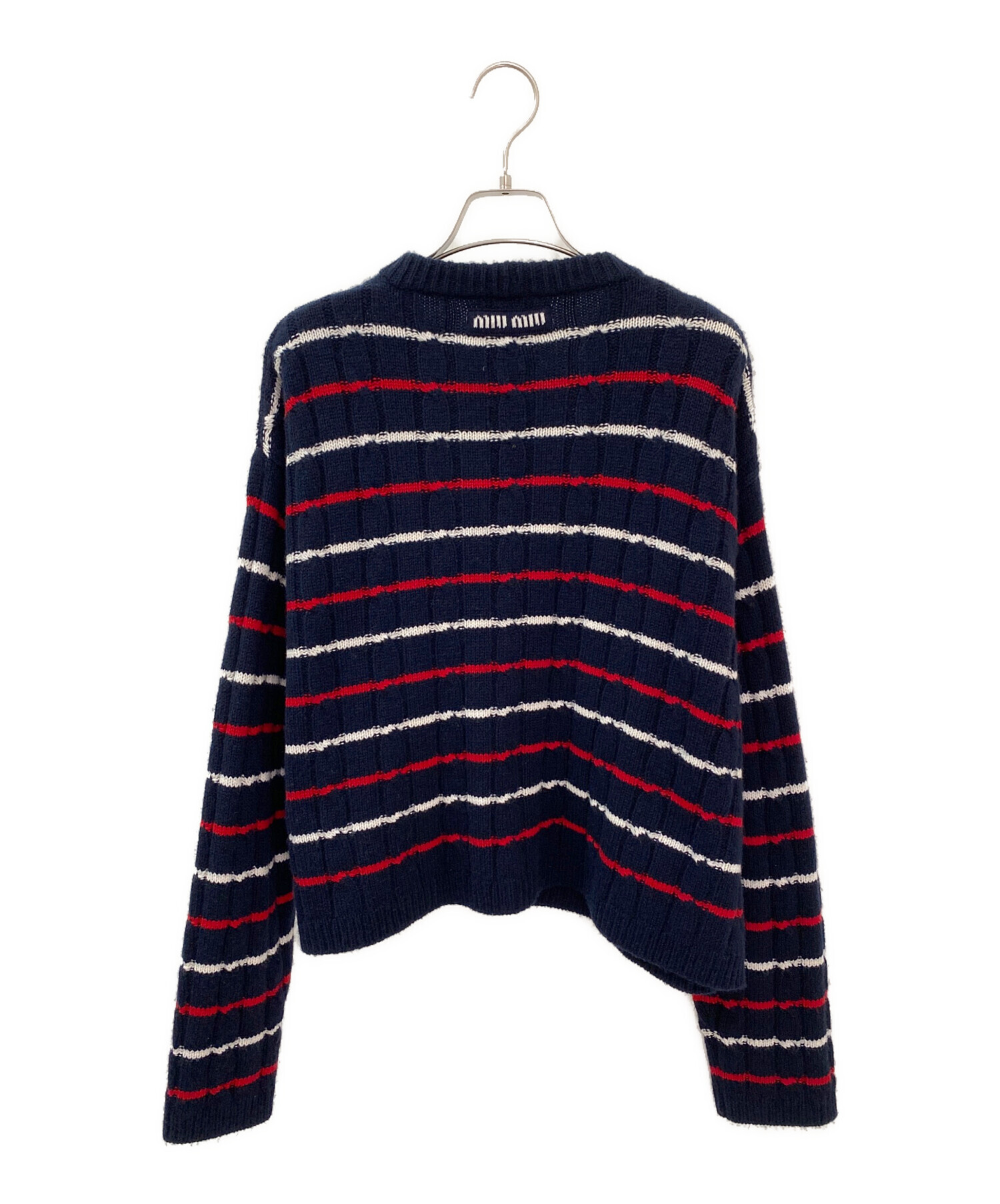中古・古着通販】MIU MIU (ミュウミュウ) カシミヤボーダーニット