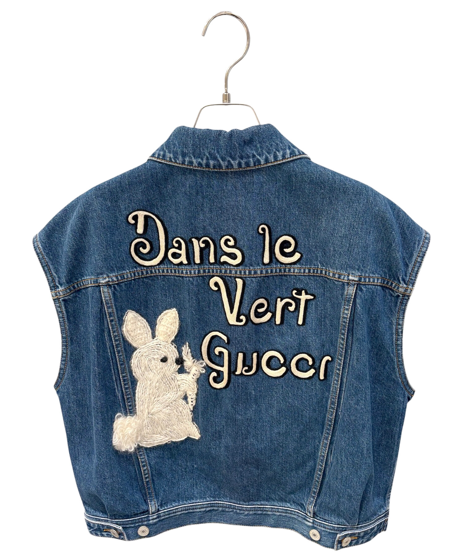 中古・古着通販】GUCCI (グッチ) ウサギパッチ付デニムベスト