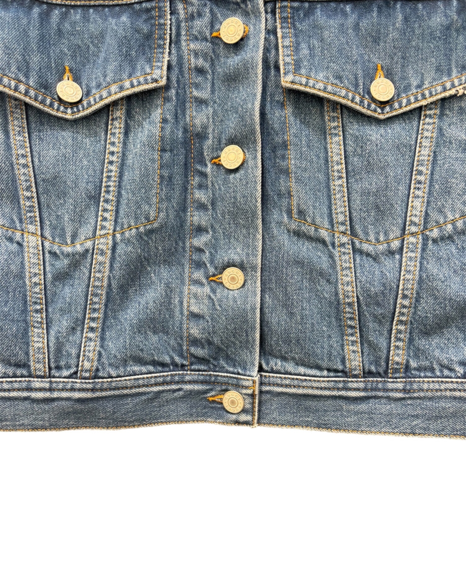 中古・古着通販】GUCCI (グッチ) ウサギパッチ付デニムベスト