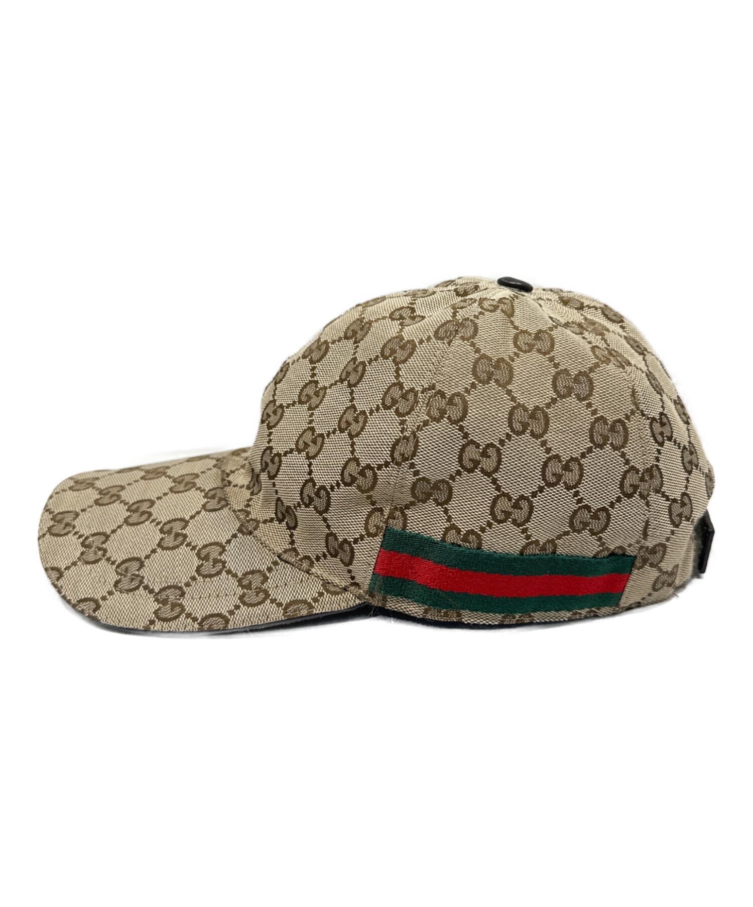 GUCCI GGキャンバス　ベレー帽 グッチ 帽子 中古・古着通販】GUCCI (グッチ) GGキャンバスロゴキャップ ベージュ