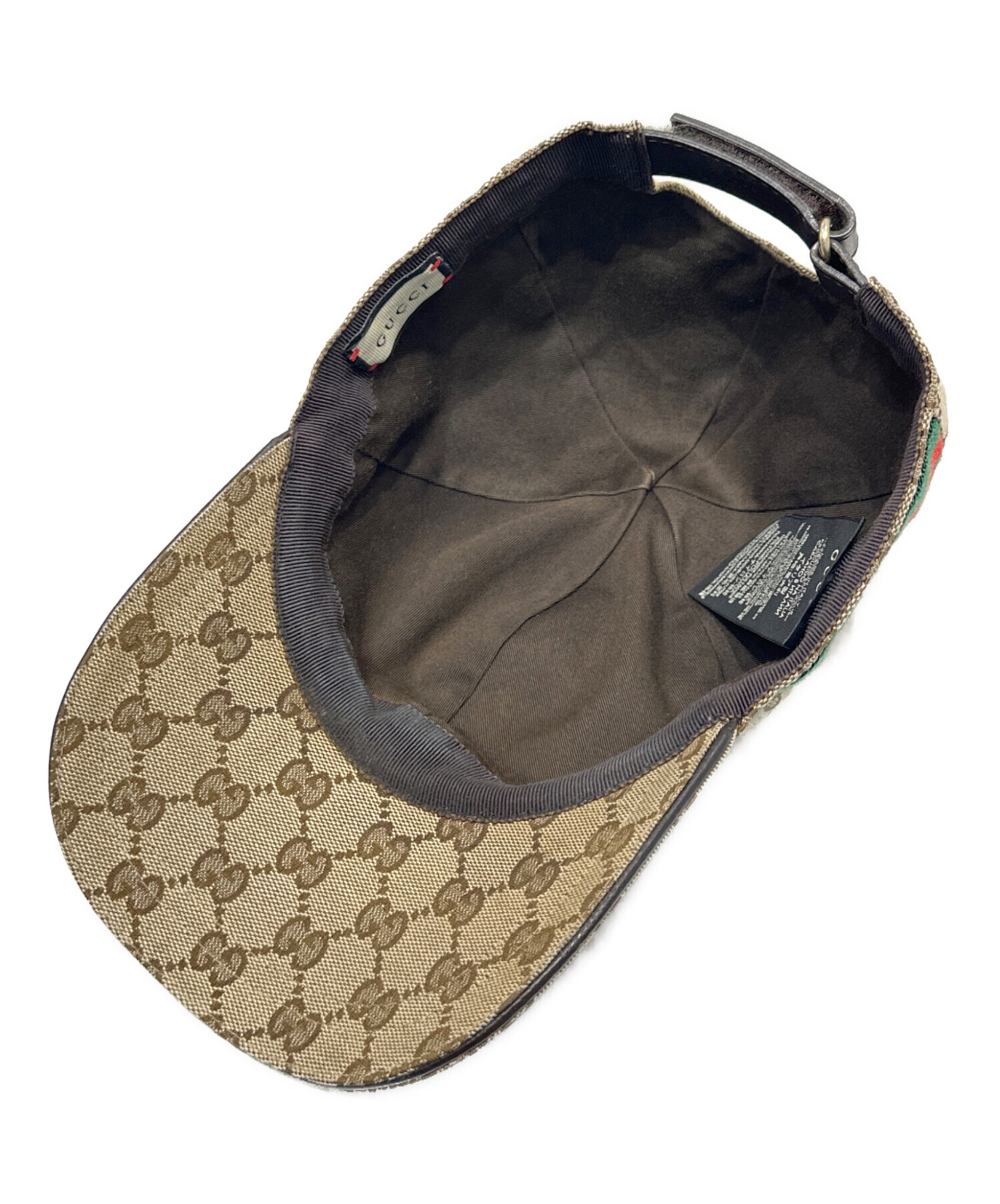中古・古着通販】GUCCI (グッチ) GGキャンバスロゴキャップ ベージュ