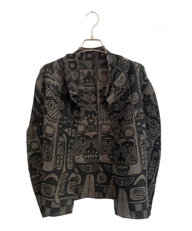 ISSEY MIYAKE me イッセイミヤケミー カーディガン シワ加工 中古・古着通販】me ISSEY MIYAKE (ミーイッセイ ミヤケ) プリーツ