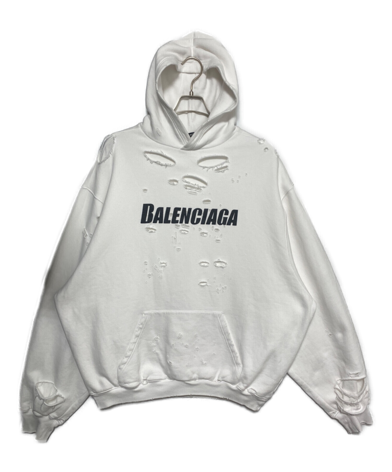 中古・古着通販】BALENCIAGA (バレンシアガ) Caps Destroyed Hoodie