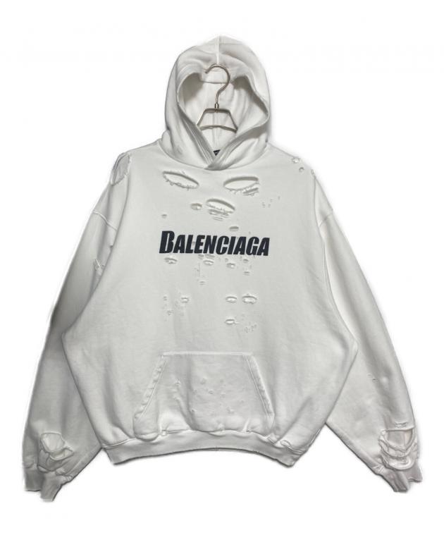 中古・古着通販】BALENCIAGA (バレンシアガ) Caps Destroyed Hoodie