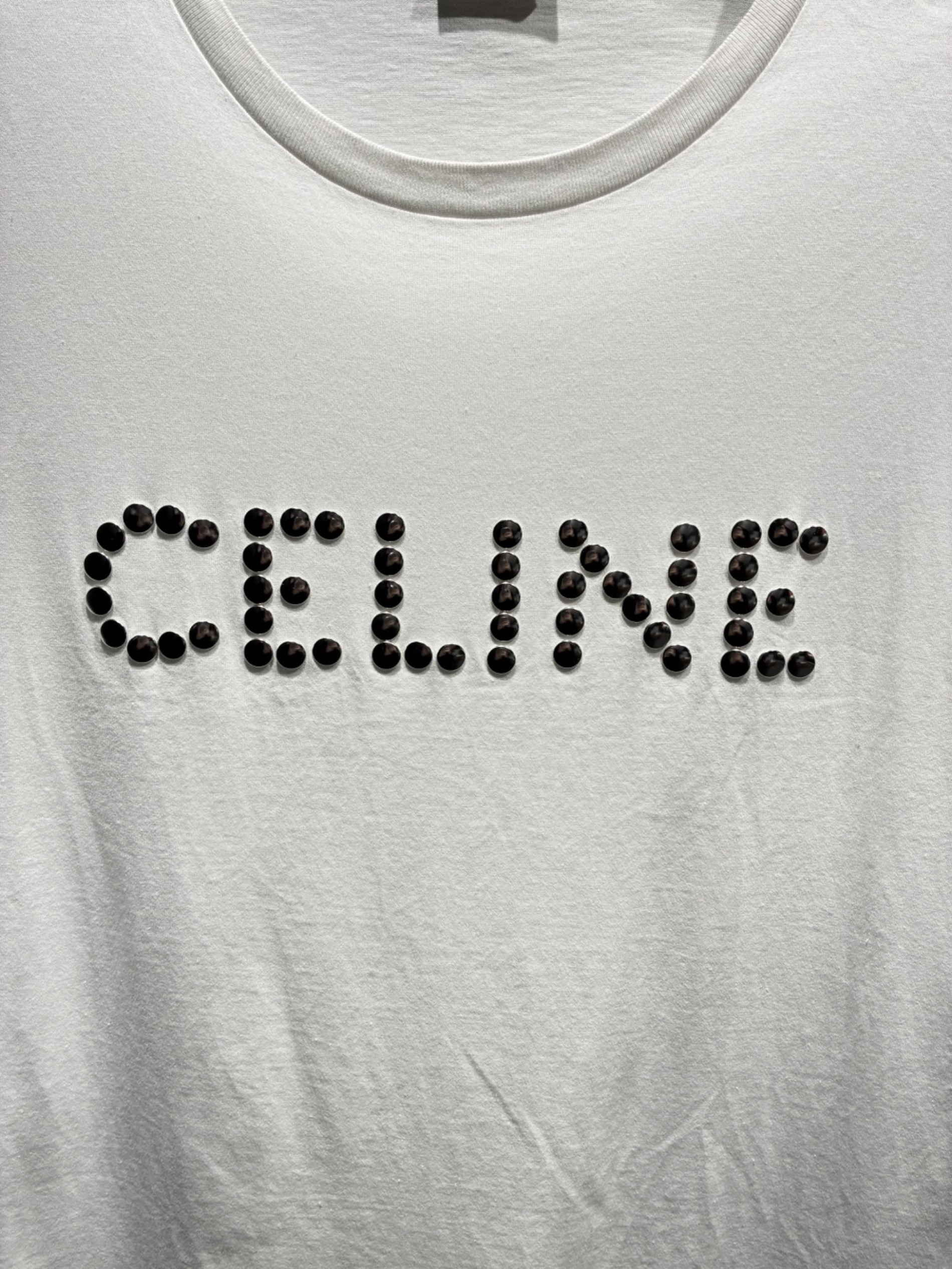 CELINE セリーヌ　スタッズ　カットソー 中古・古着通販】CELINE (セリーヌ) スタッズロゴTシャツ/2X50C671Q