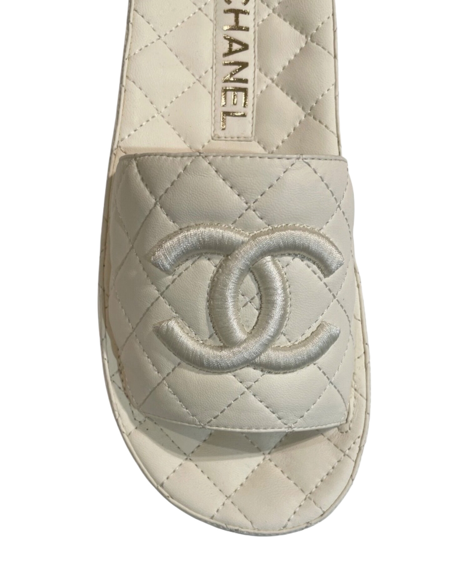【極美品】CHANEL シャネル ミュール #34C マトラッセ ココマーク 中古・古着通販】CHANEL (シャネル) ココマーク マトラッセ ミュール